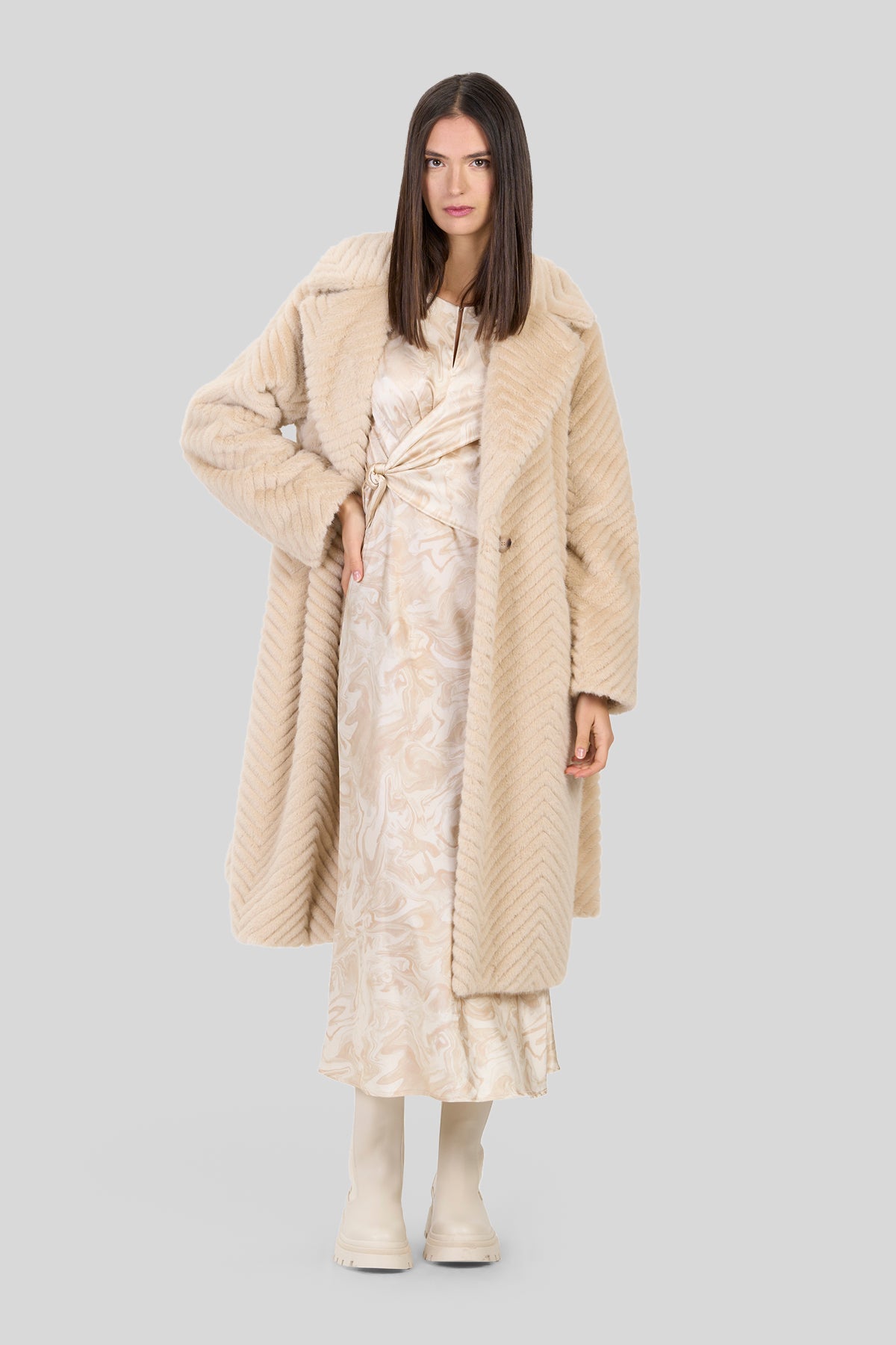 Cappotto in pelliccia sintetica