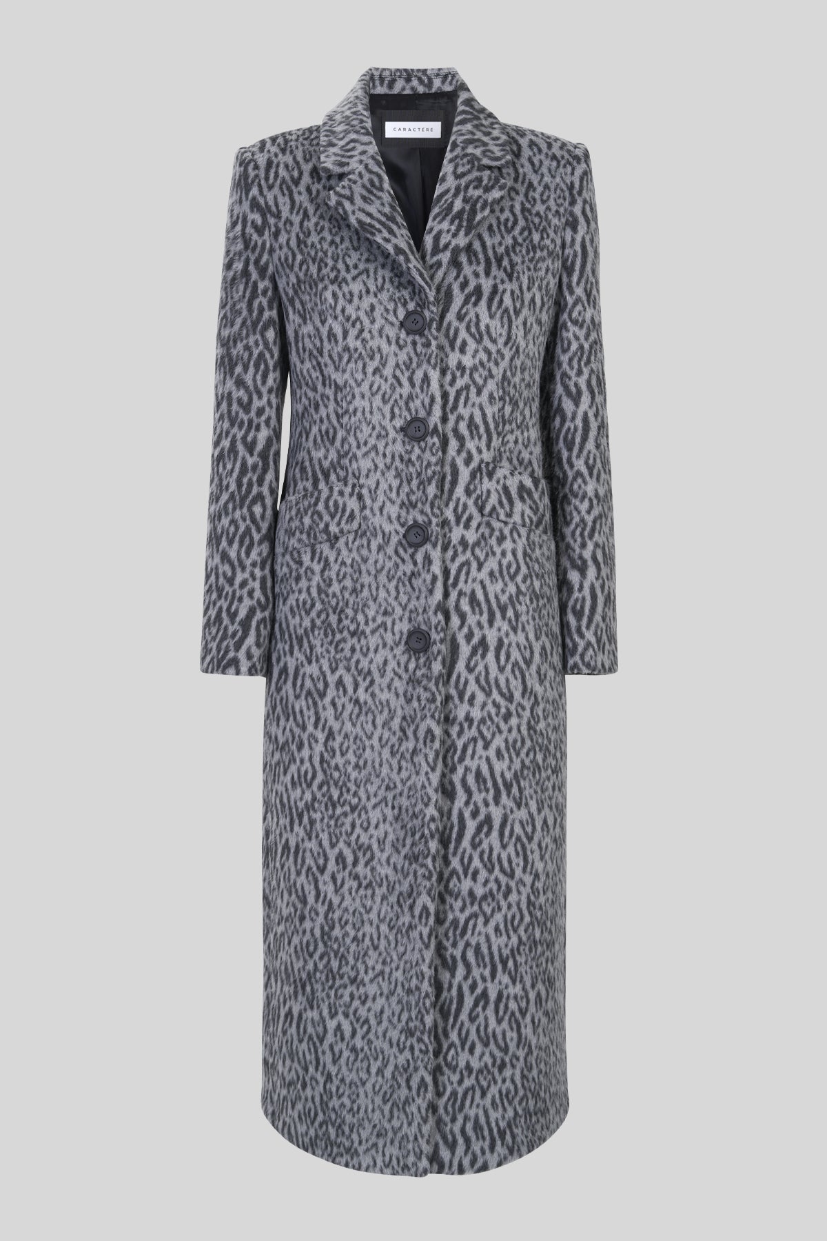 Cappotto lungo in jacquard fantasia