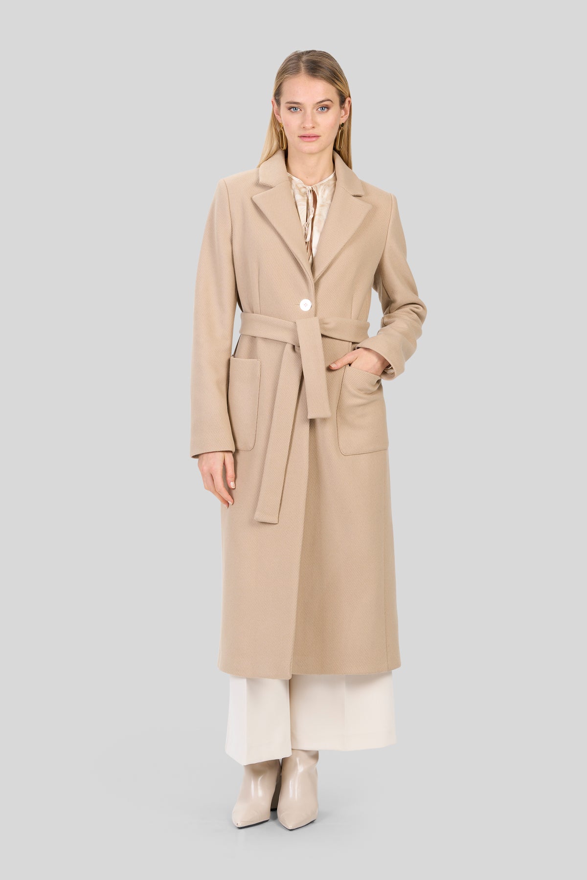 Cappotto lungo in panno