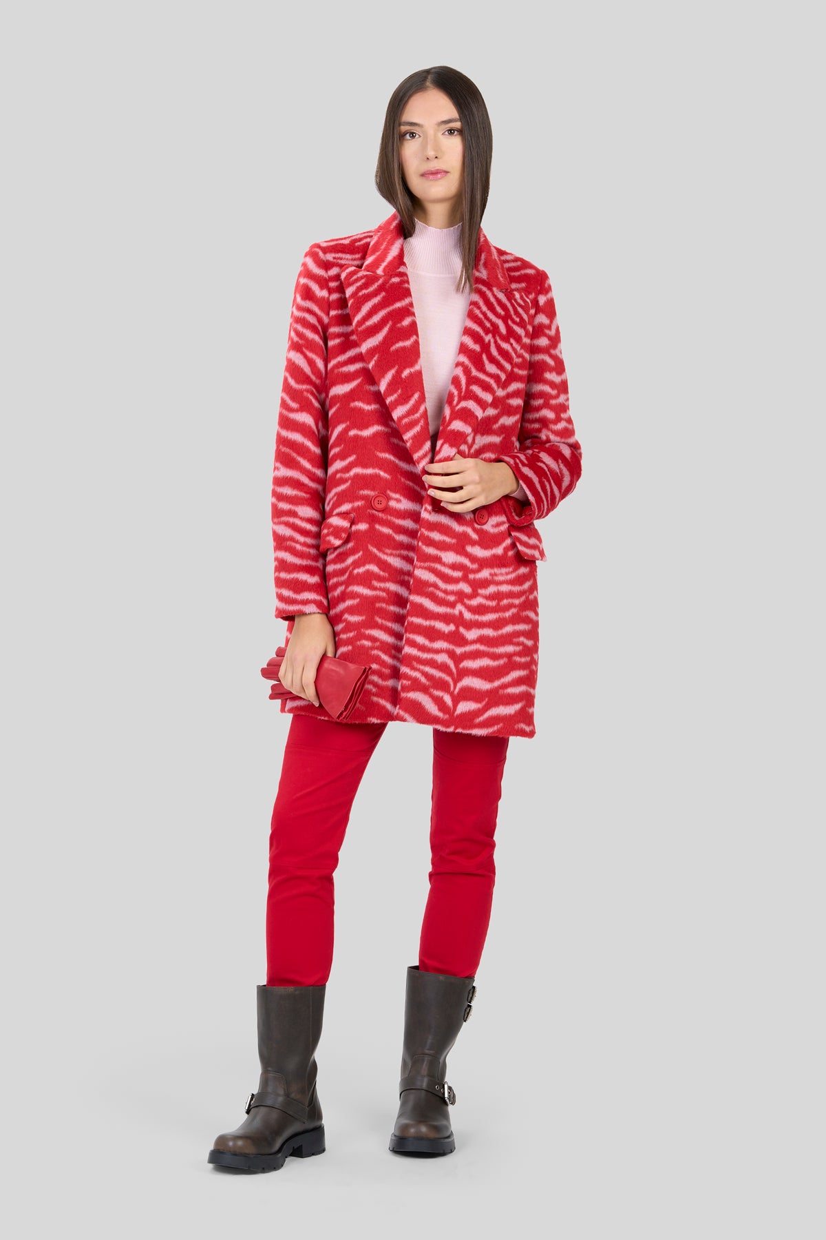 Cappotto corto jacquard fantasia