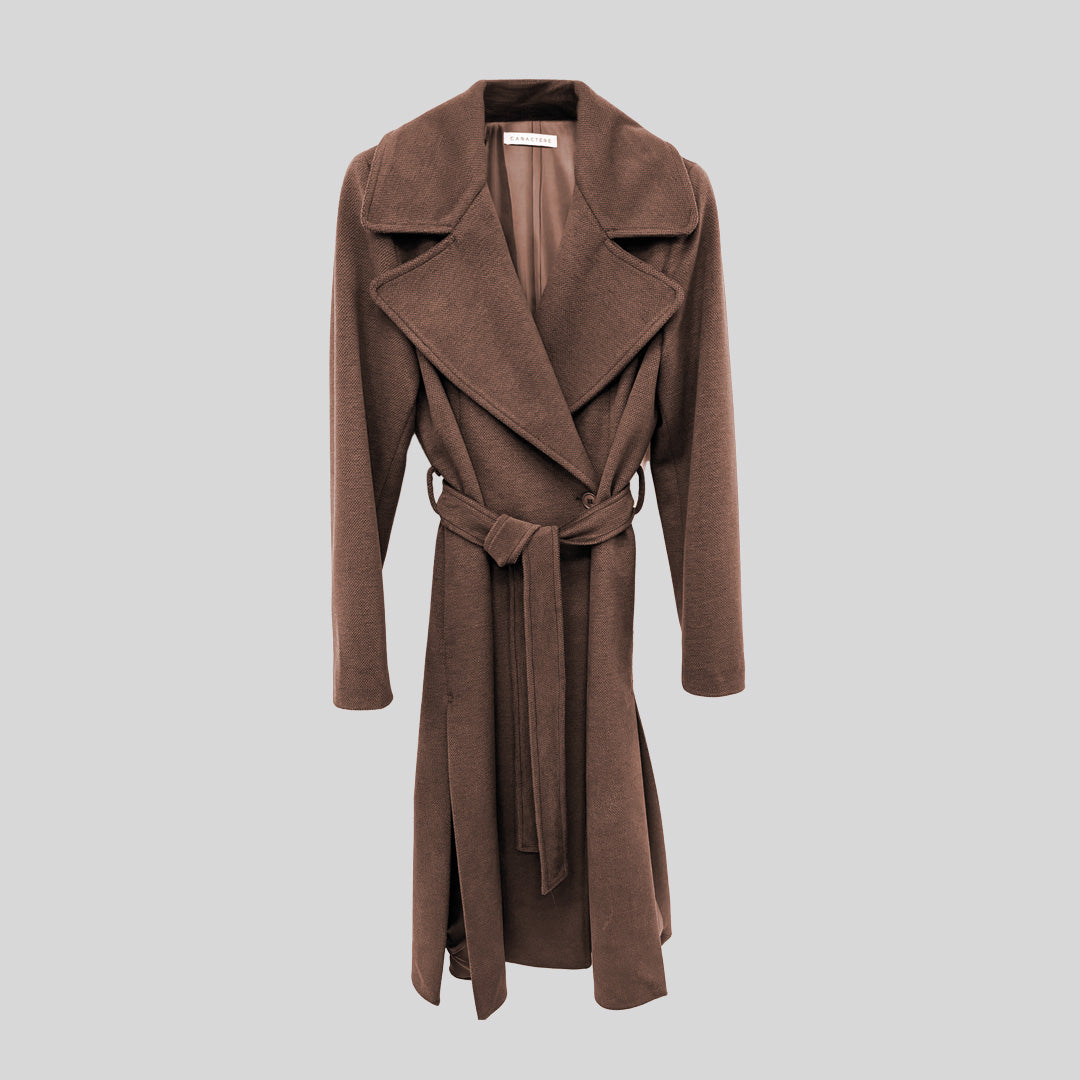 Cappotto lungo con cintura