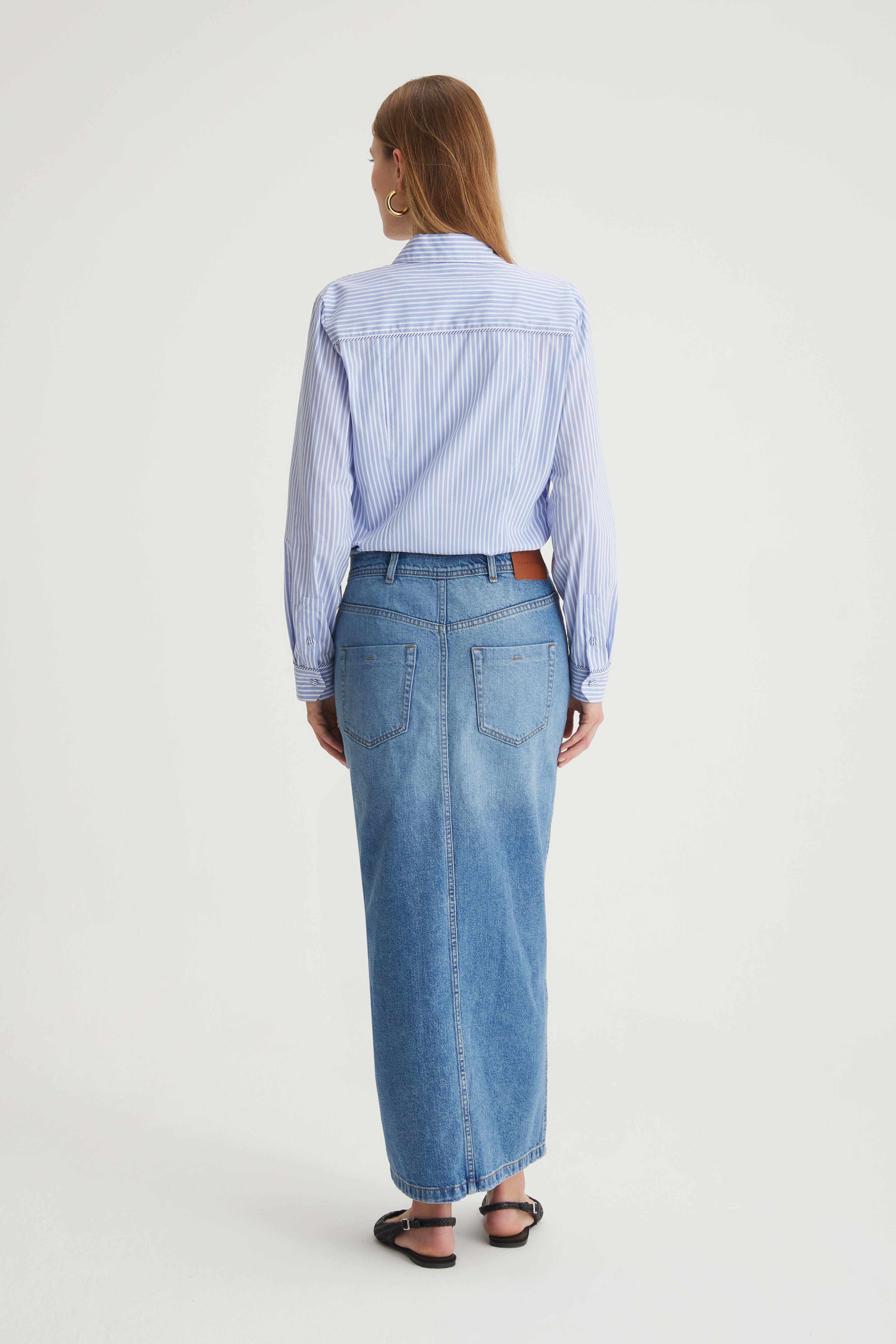 Gonna lunga in denim