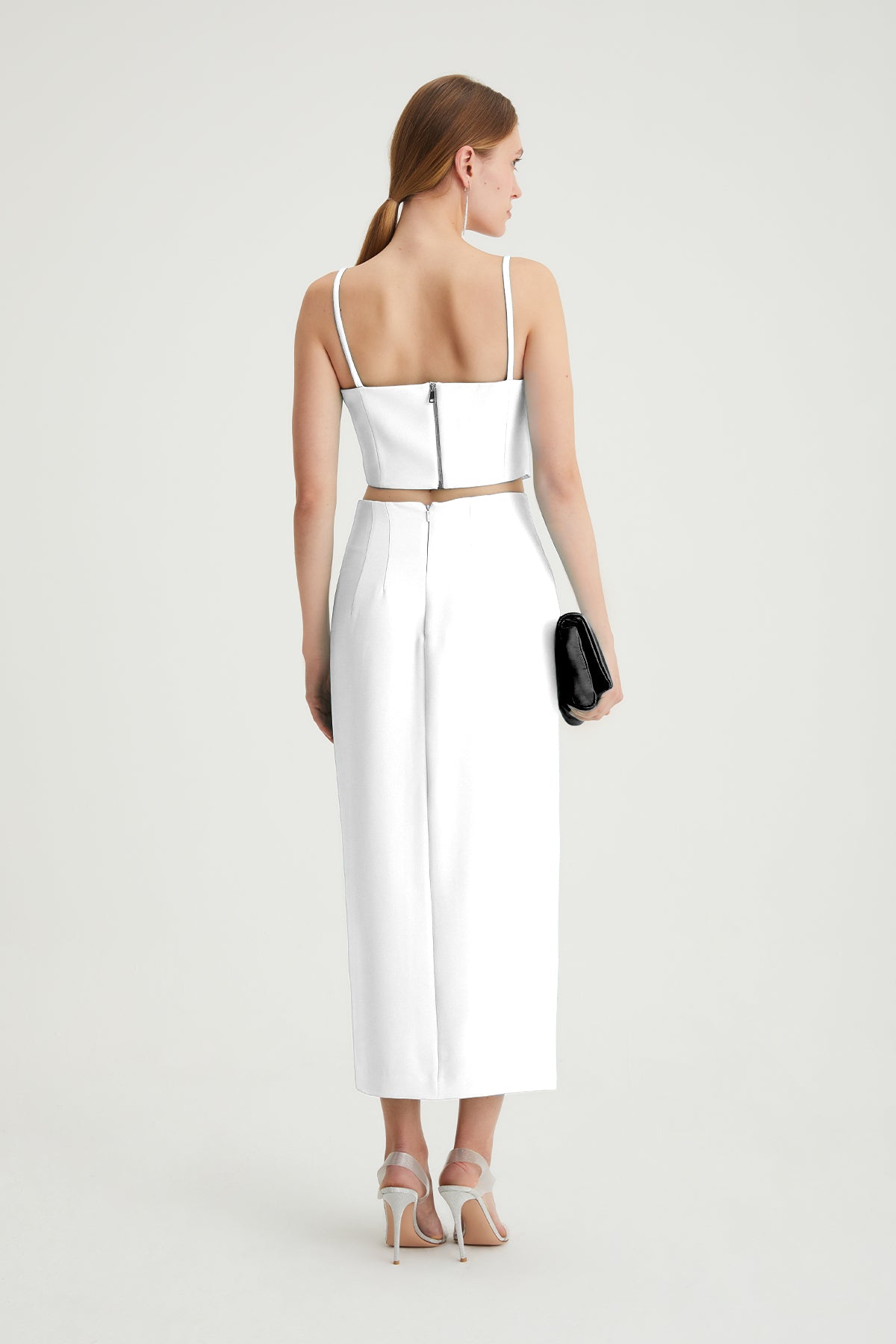 Midi skirt with slit