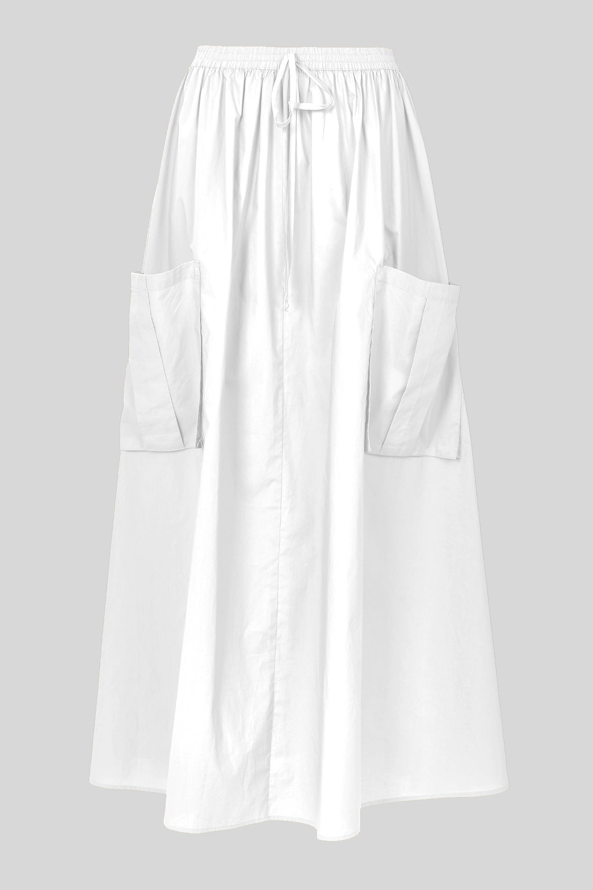 Long wide skirt in taffeta