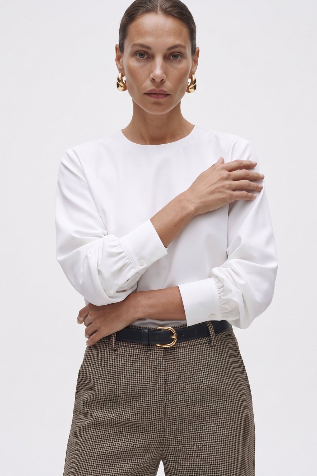 Blusa Girocollo in Cotone