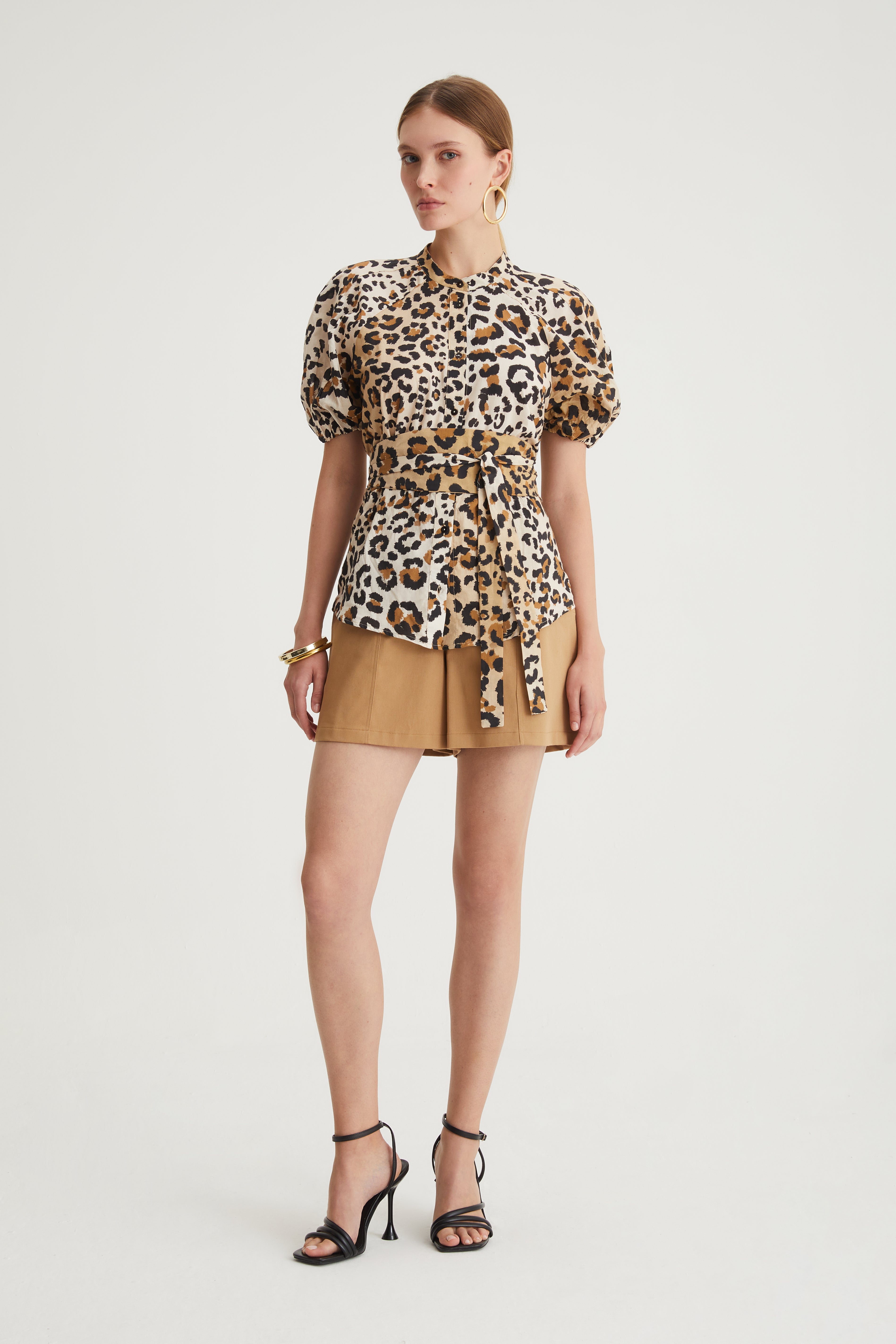 Camicia con manica a palloncino