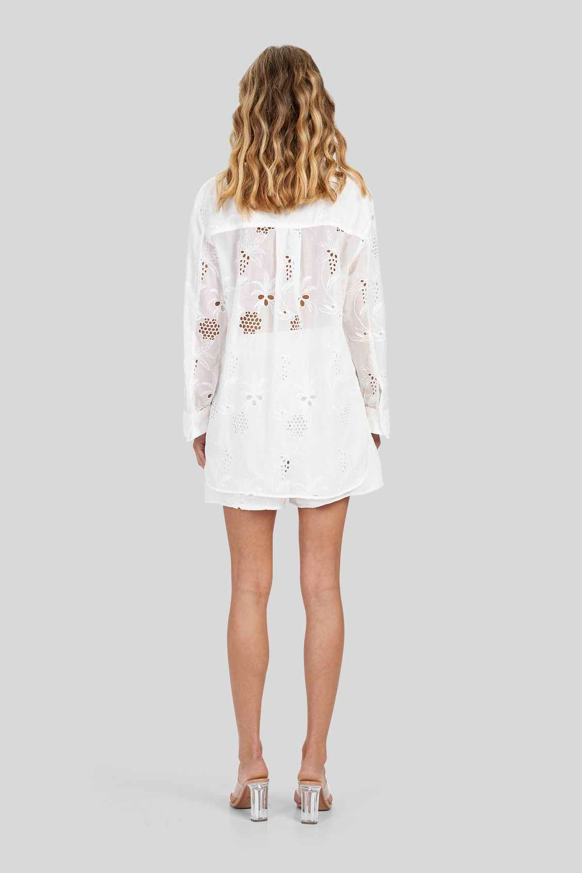 Camicia in Mussola di Cotone Sangallo