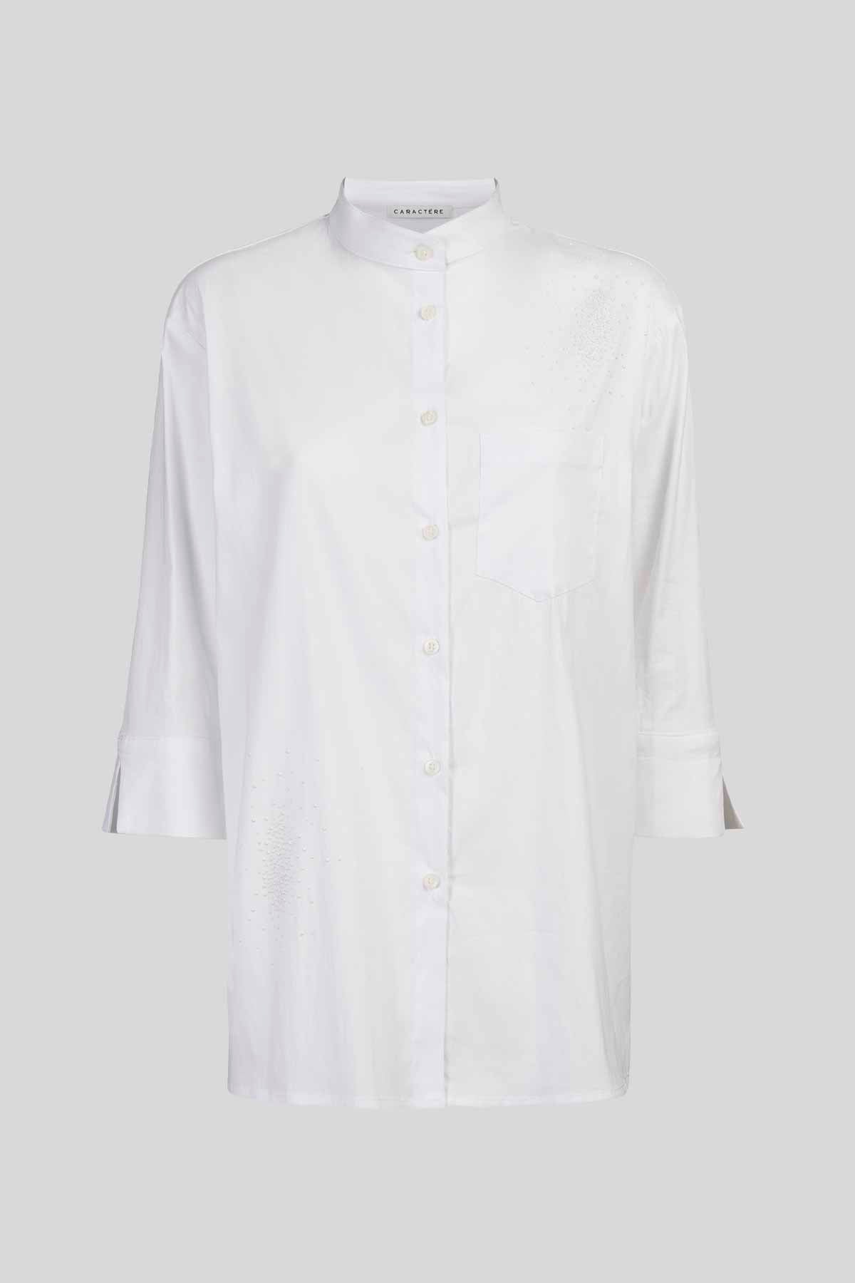 Camicia in Popeline Stretch