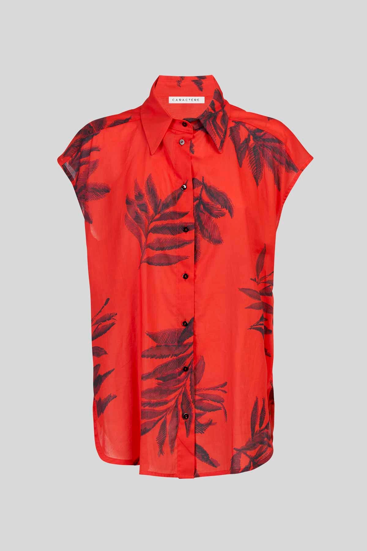Camicia in Voile di Cotone a Fantasia
