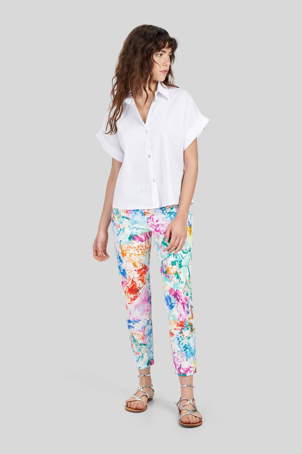 Camicia in Popeline Stretch