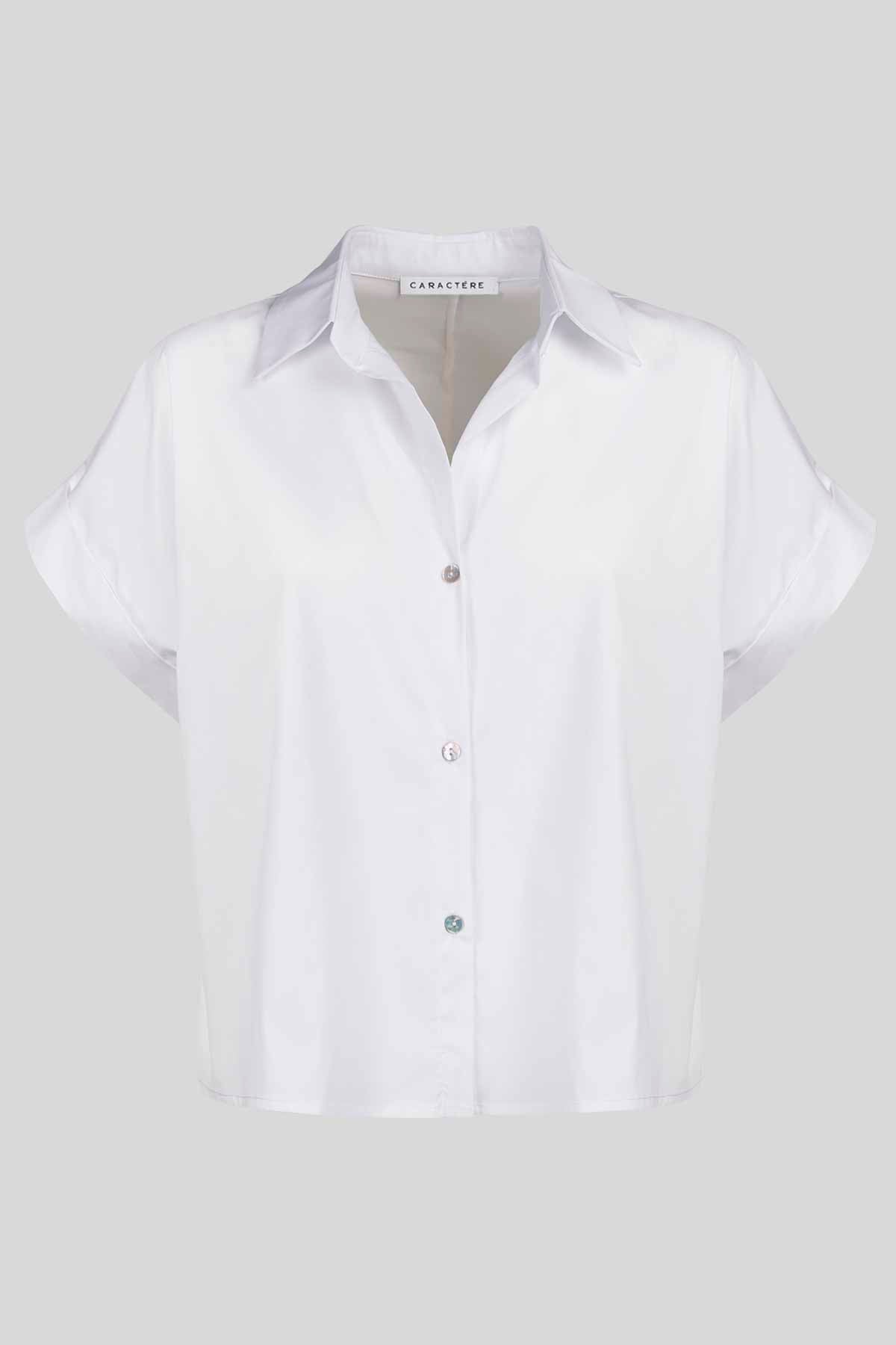 Camicia in Popeline Stretch