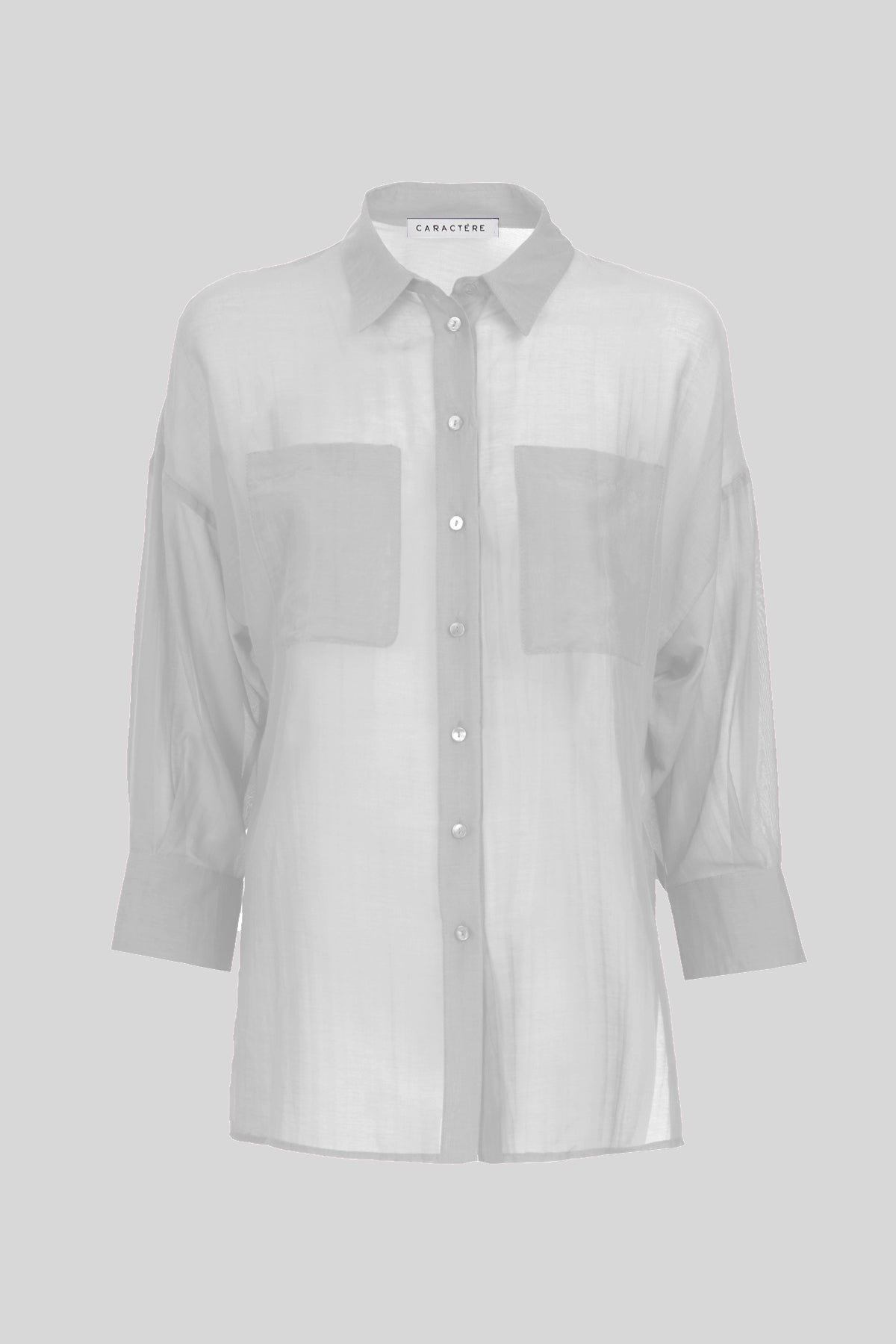 Camicia in Voile di Cotone/Seta