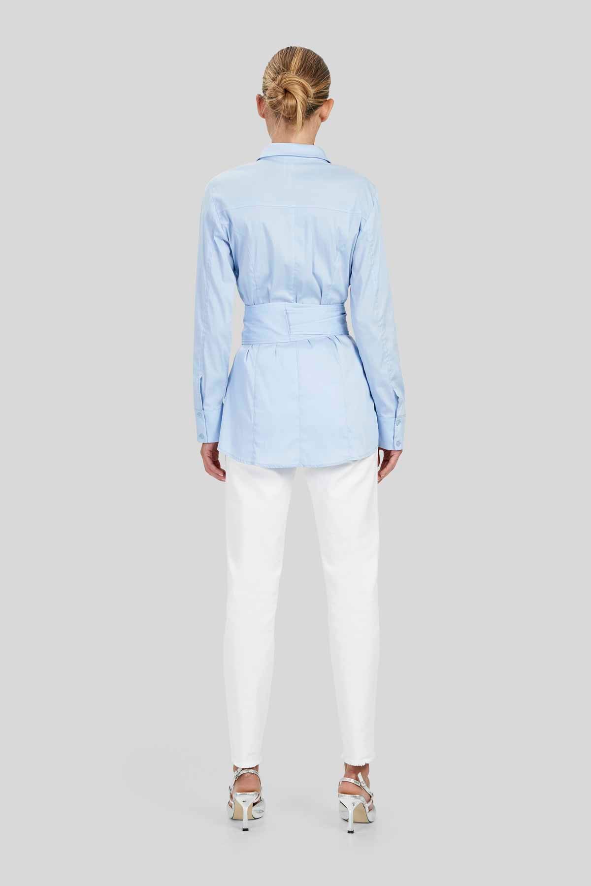 Camicia in Popeline Stretch