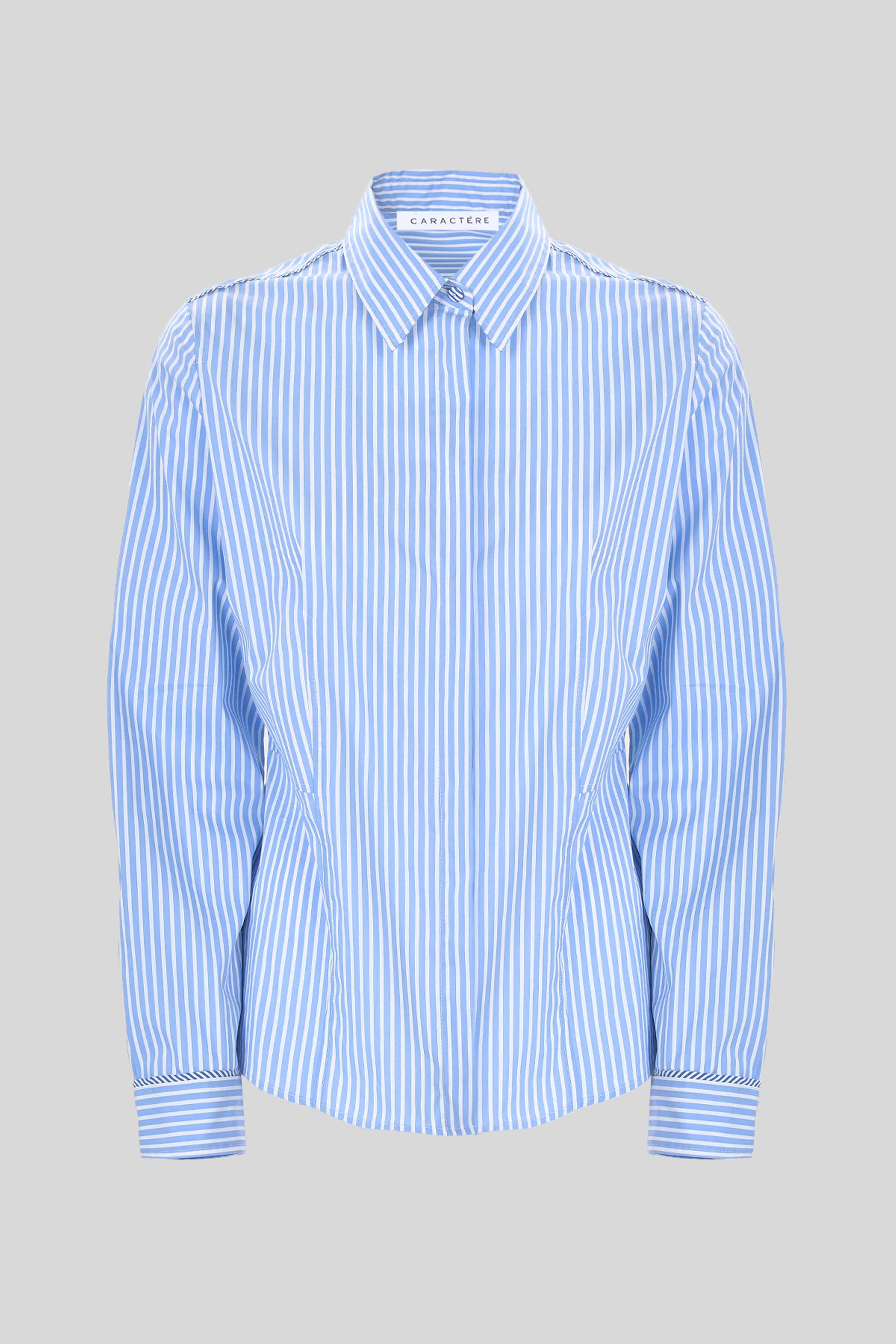 Camicia in cotone stretch a righe