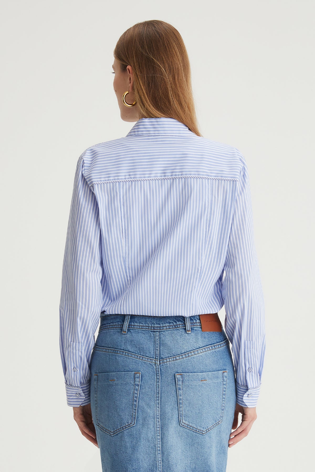 Camicia in cotone stretch a righe