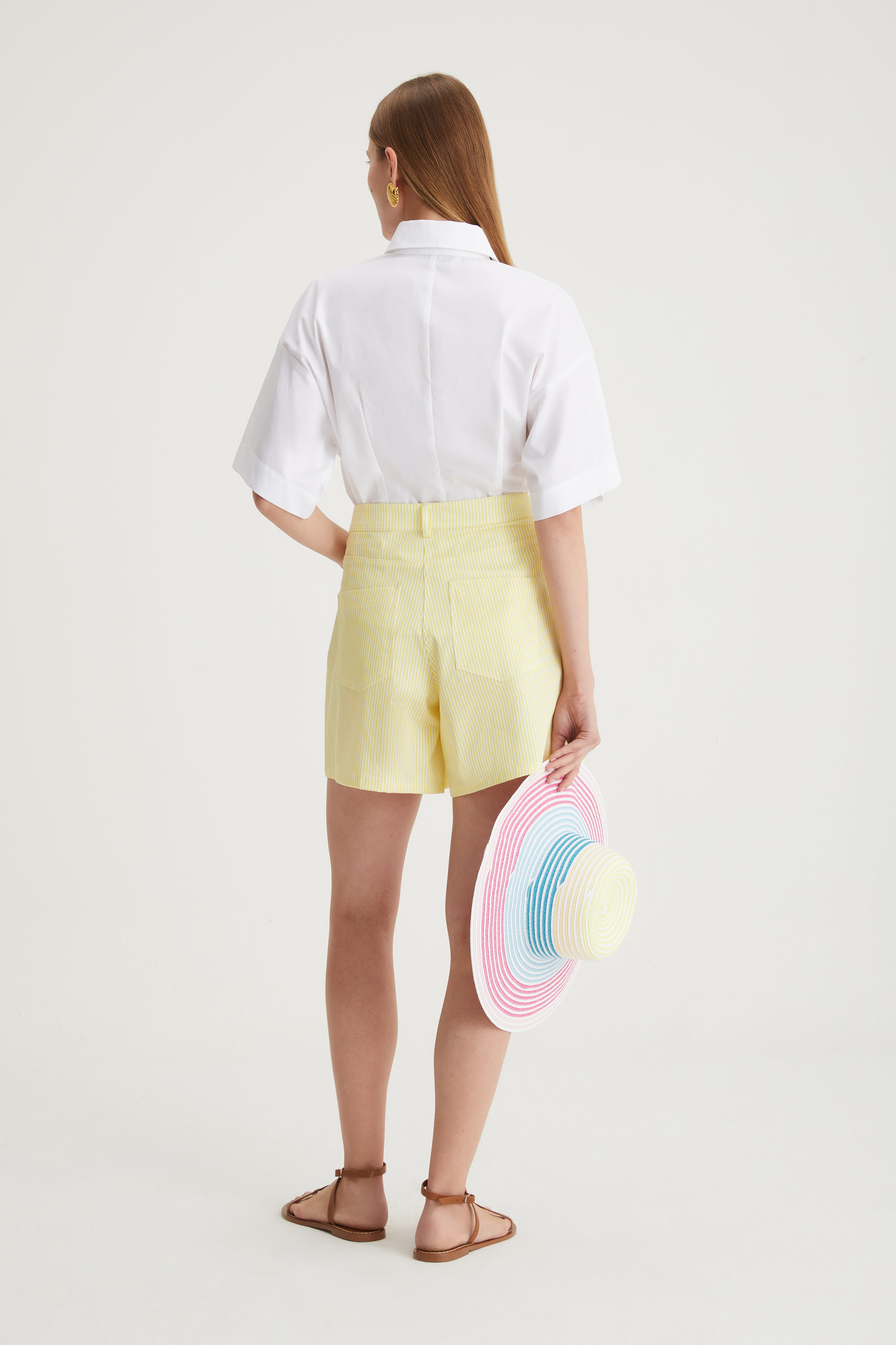 Camicia con manica corta in cotone