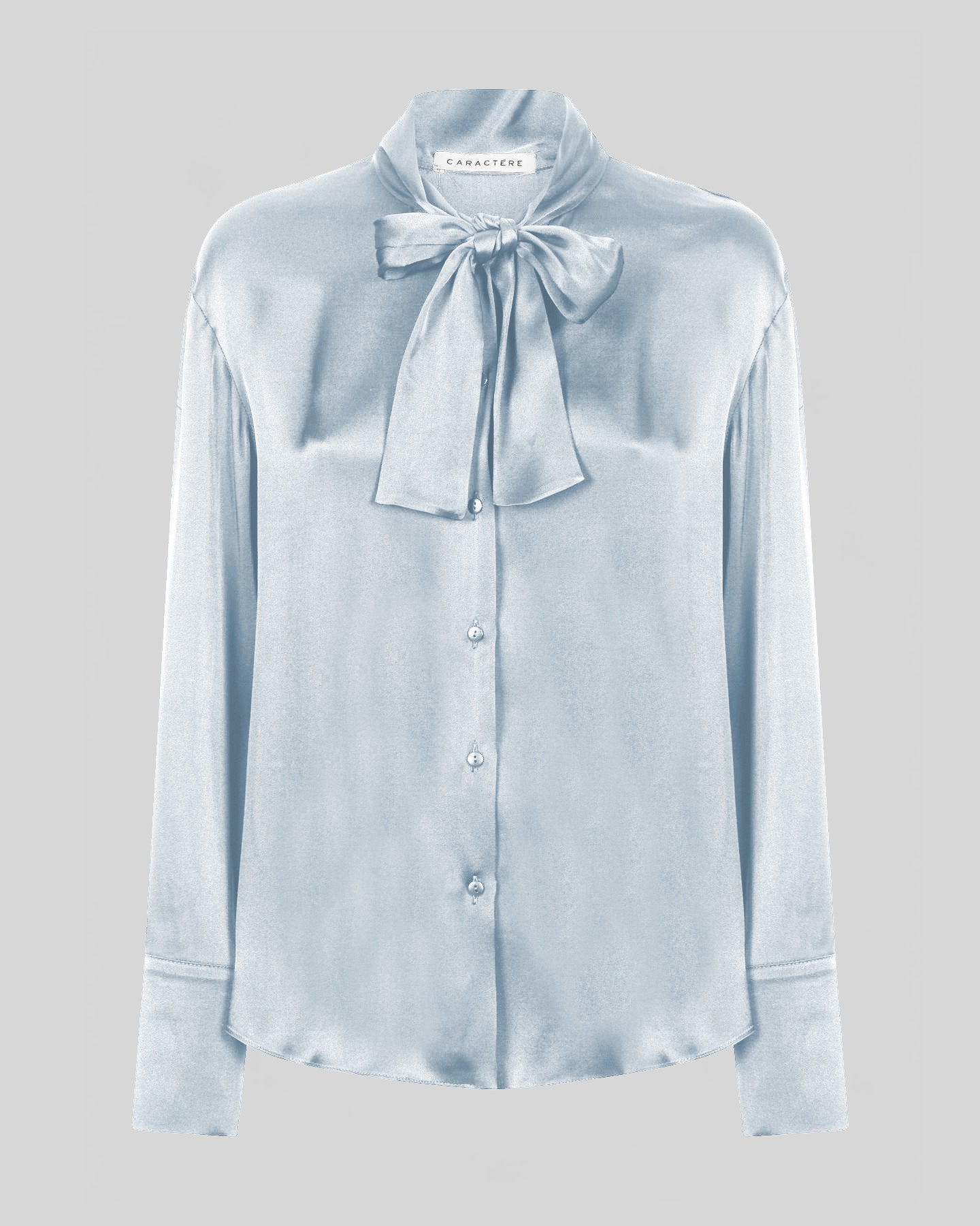 Camicia in raso con fiocco