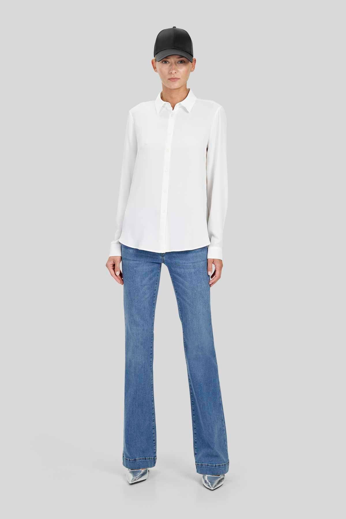 Camicia in Crepe de Chine Misto Seta