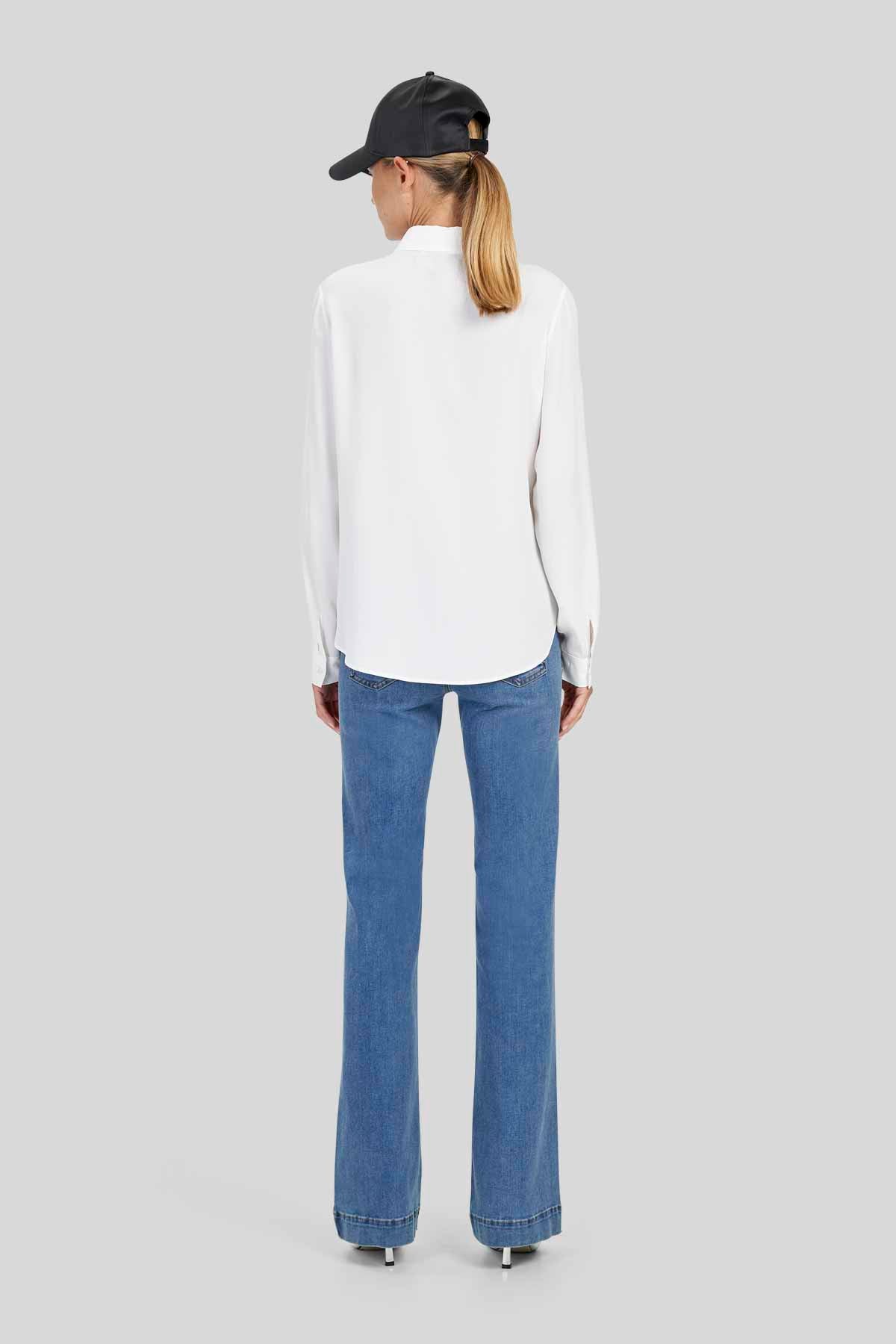 Camicia in Crepe de Chine Misto Seta