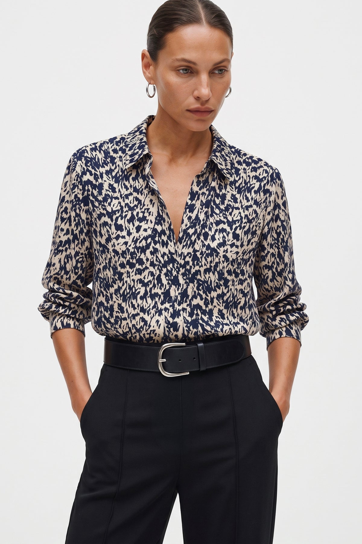 Camicia Donna Elegante in Simil Seta