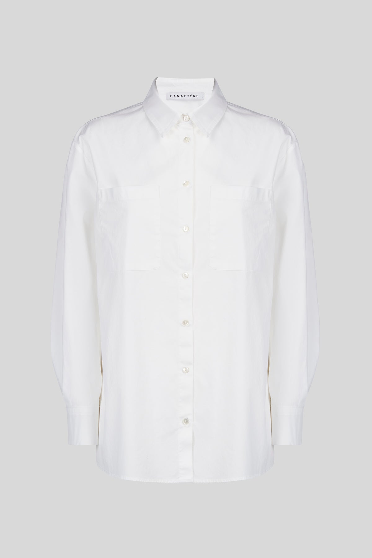 Camicia in popeline con tasche