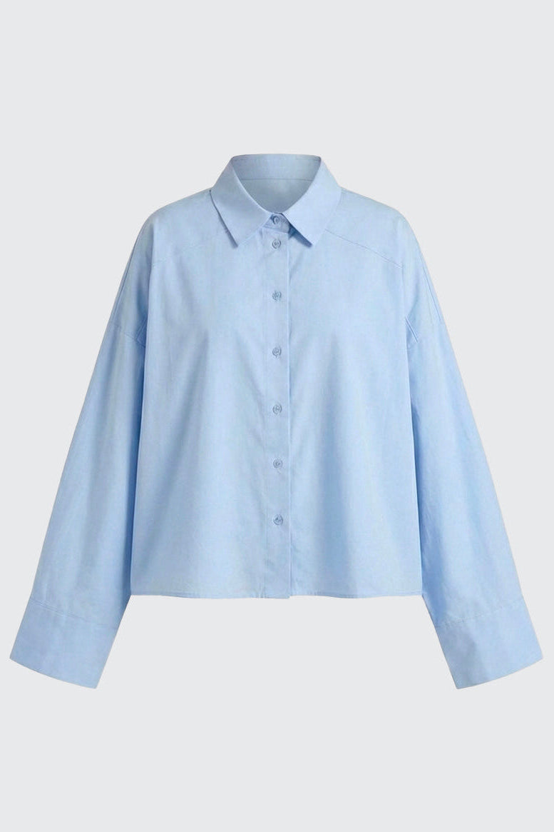Camicia Oversize in Cotone con Manica Raglan