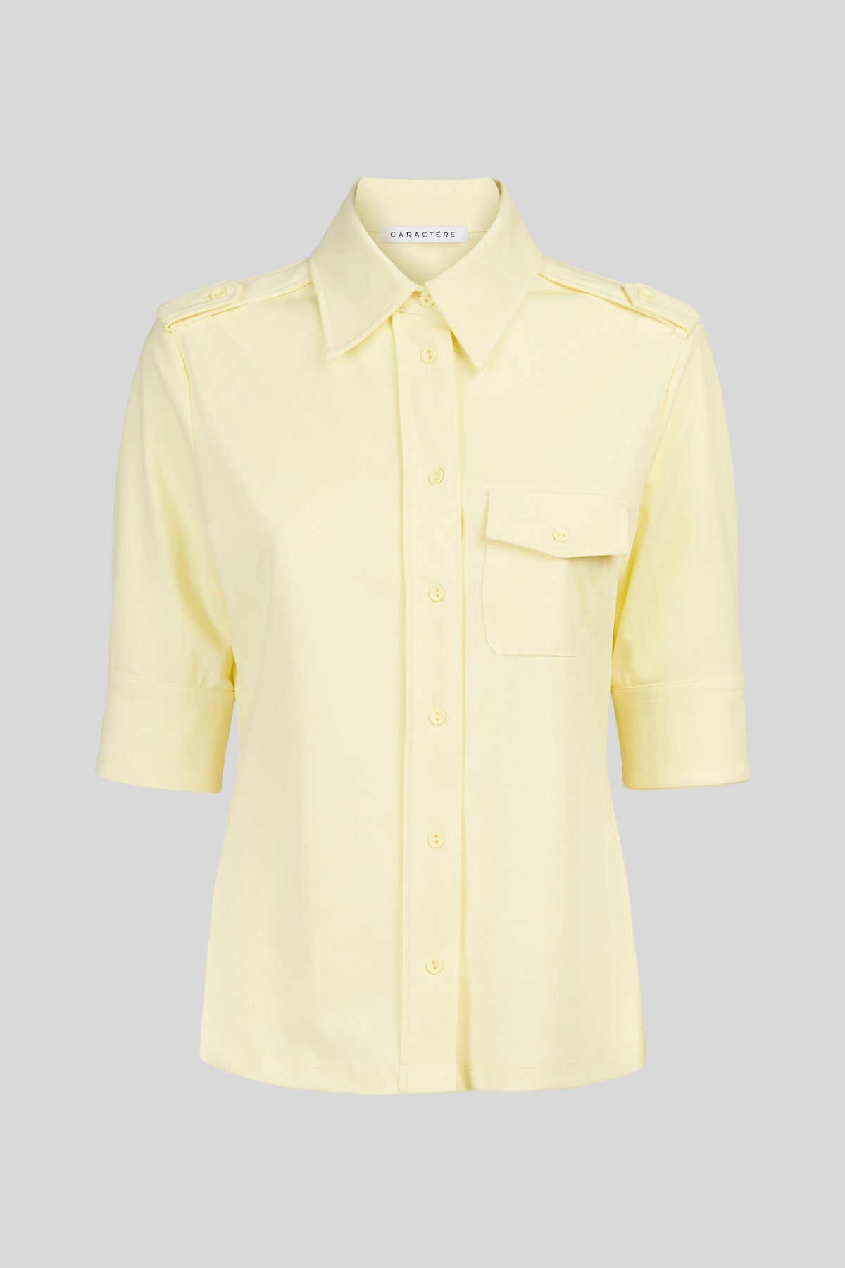 Camicia in Jersey di Cotone Compatto