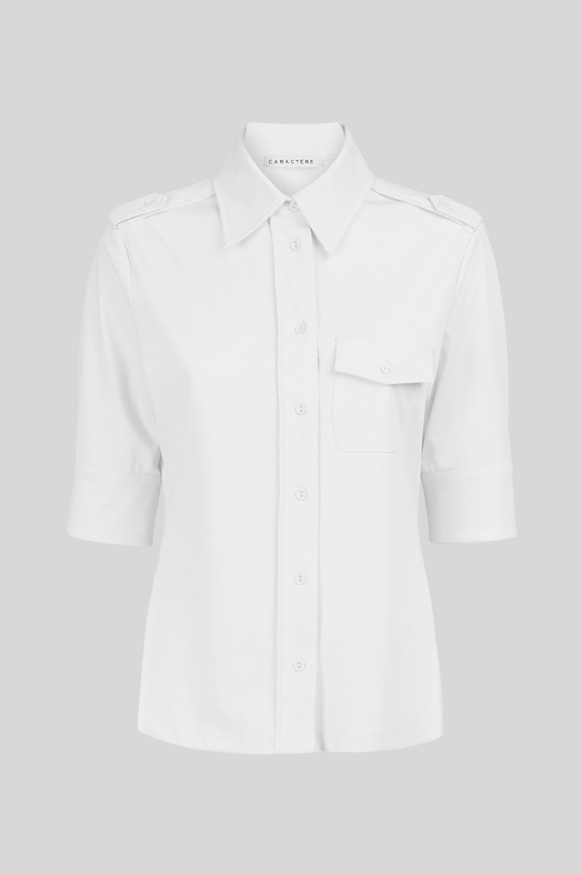 Camicia in Jersey di Cotone Compatto
