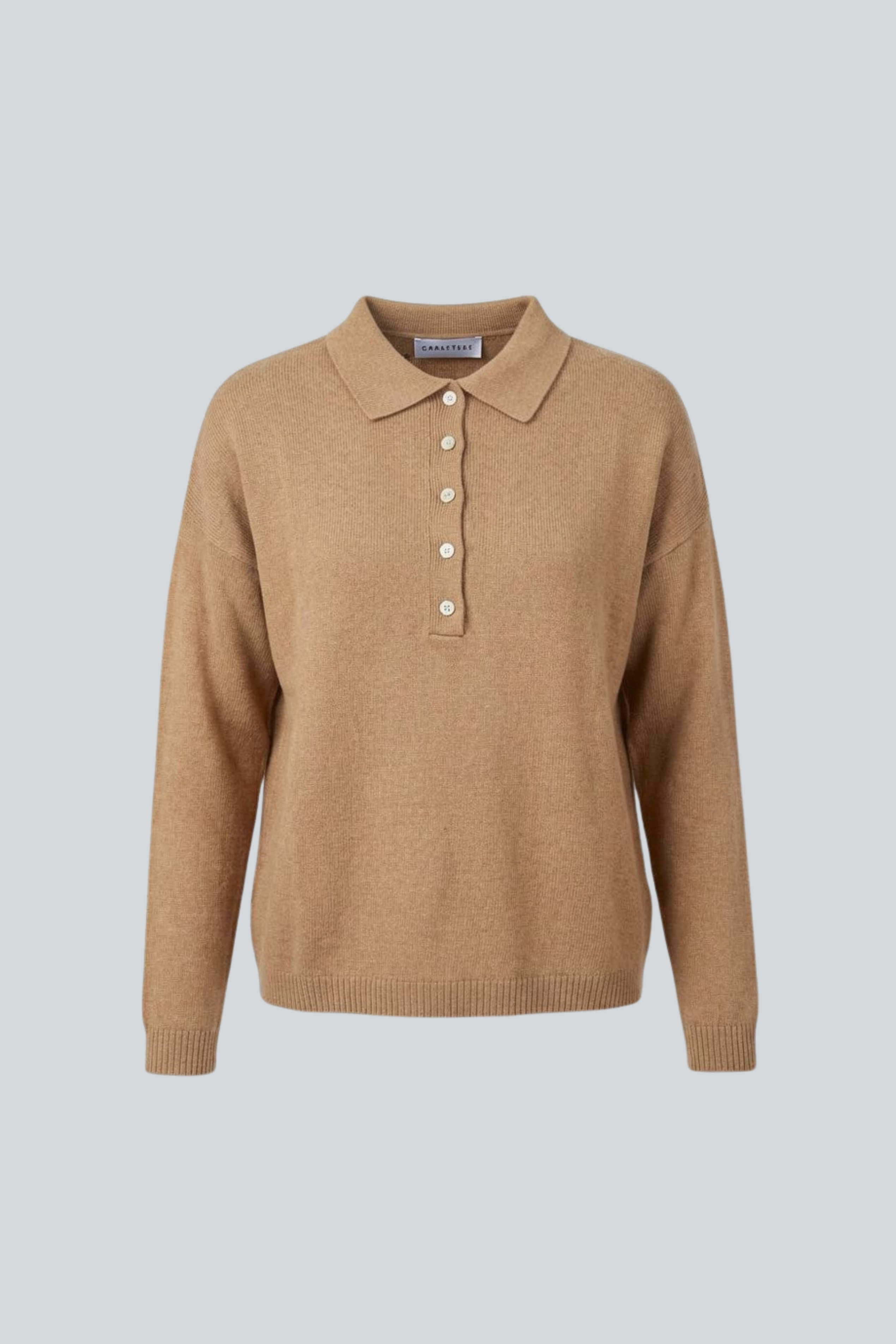 Maglia a polo in misto lana