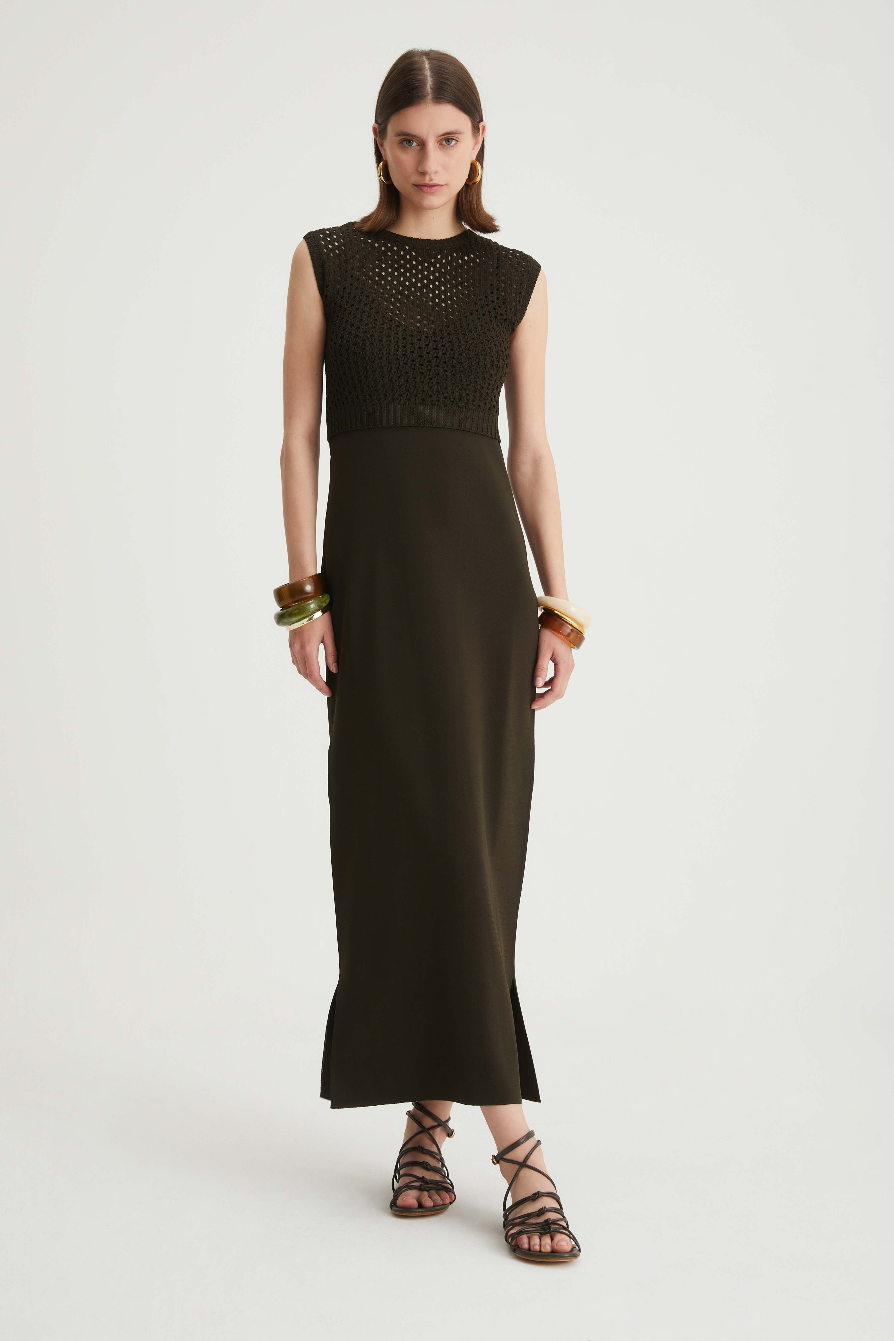 Abito lungo in viscosa