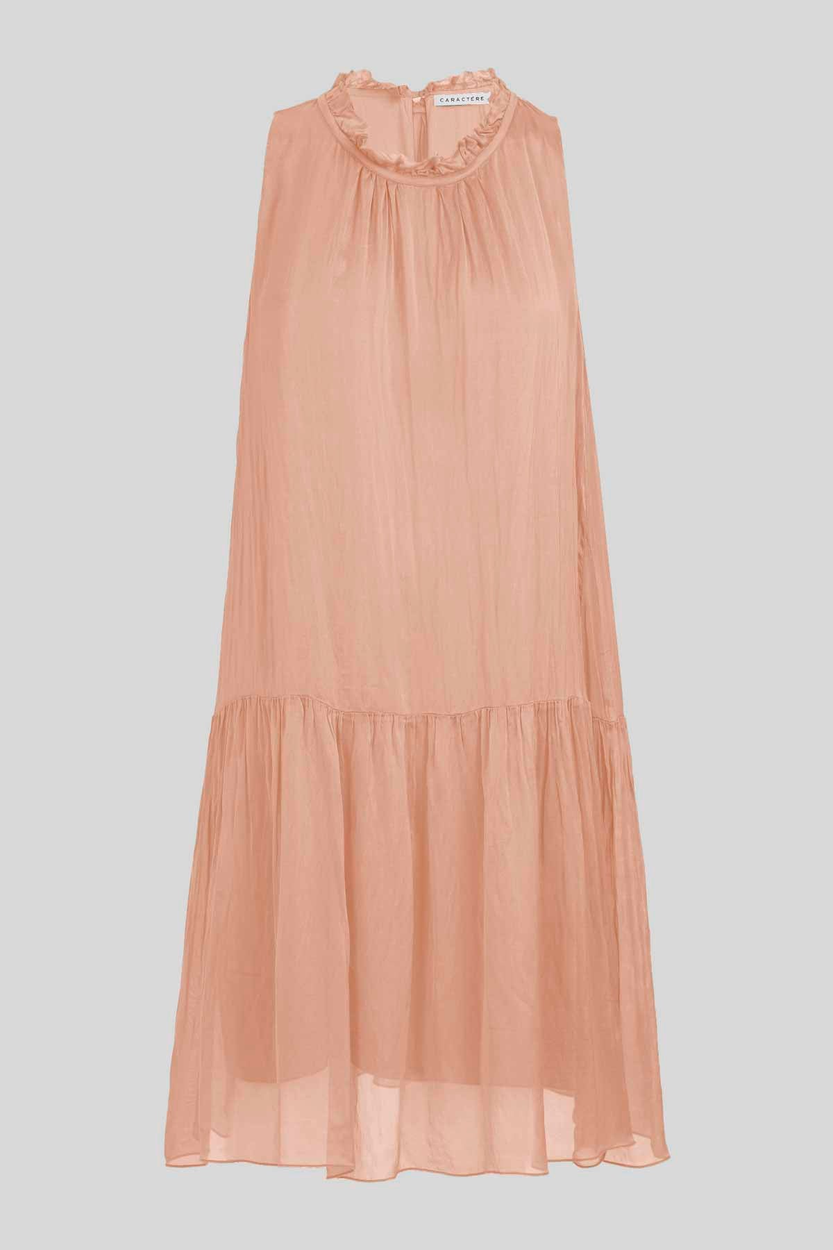 Abito Corto in Chiffon Misto Seta