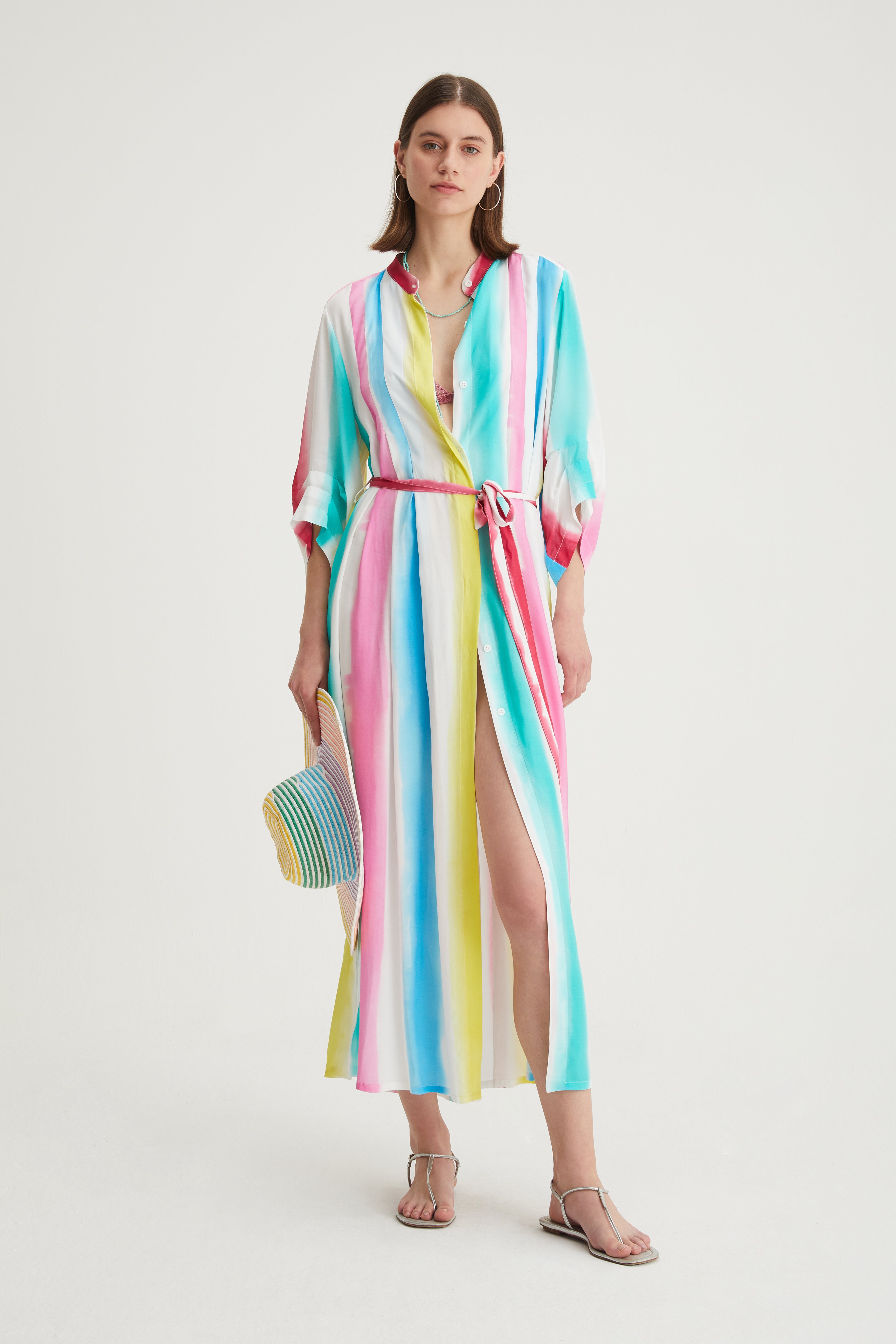 Abito lungo in viscosa