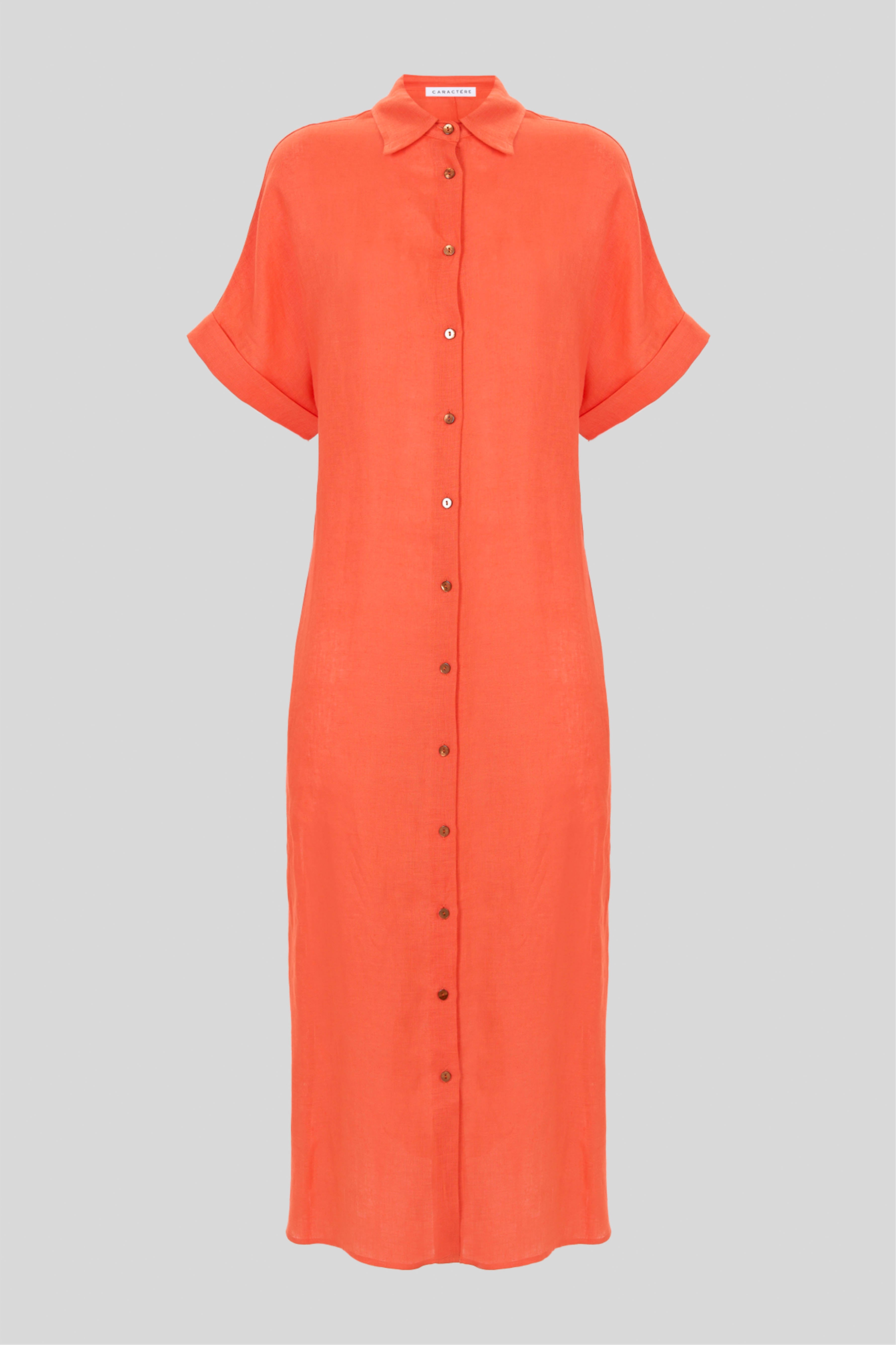 Abito camicia in lino