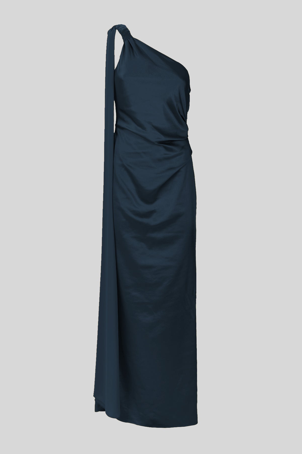 Abito monospalla effetto seta