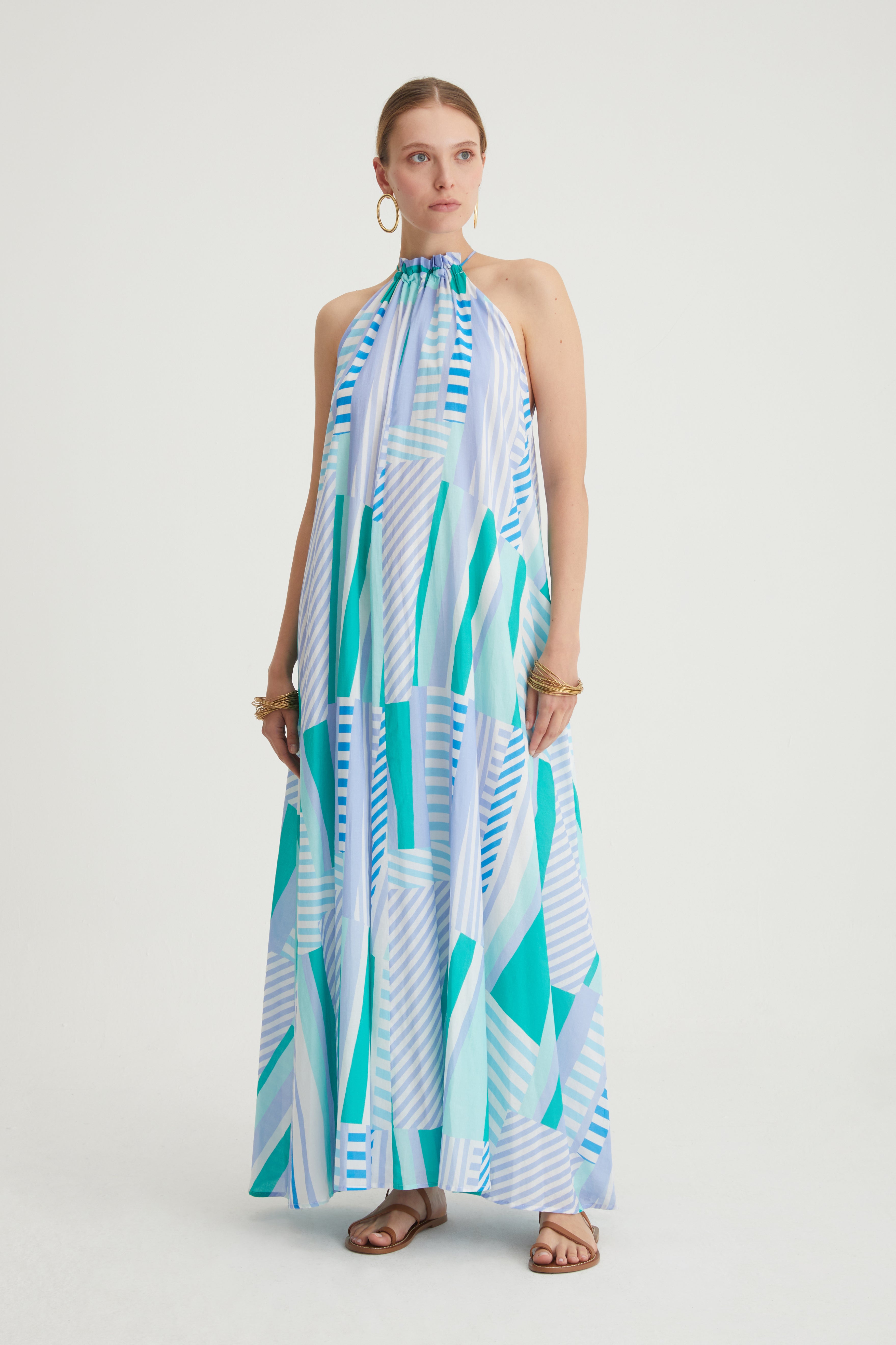 Abito lungo in fantasia