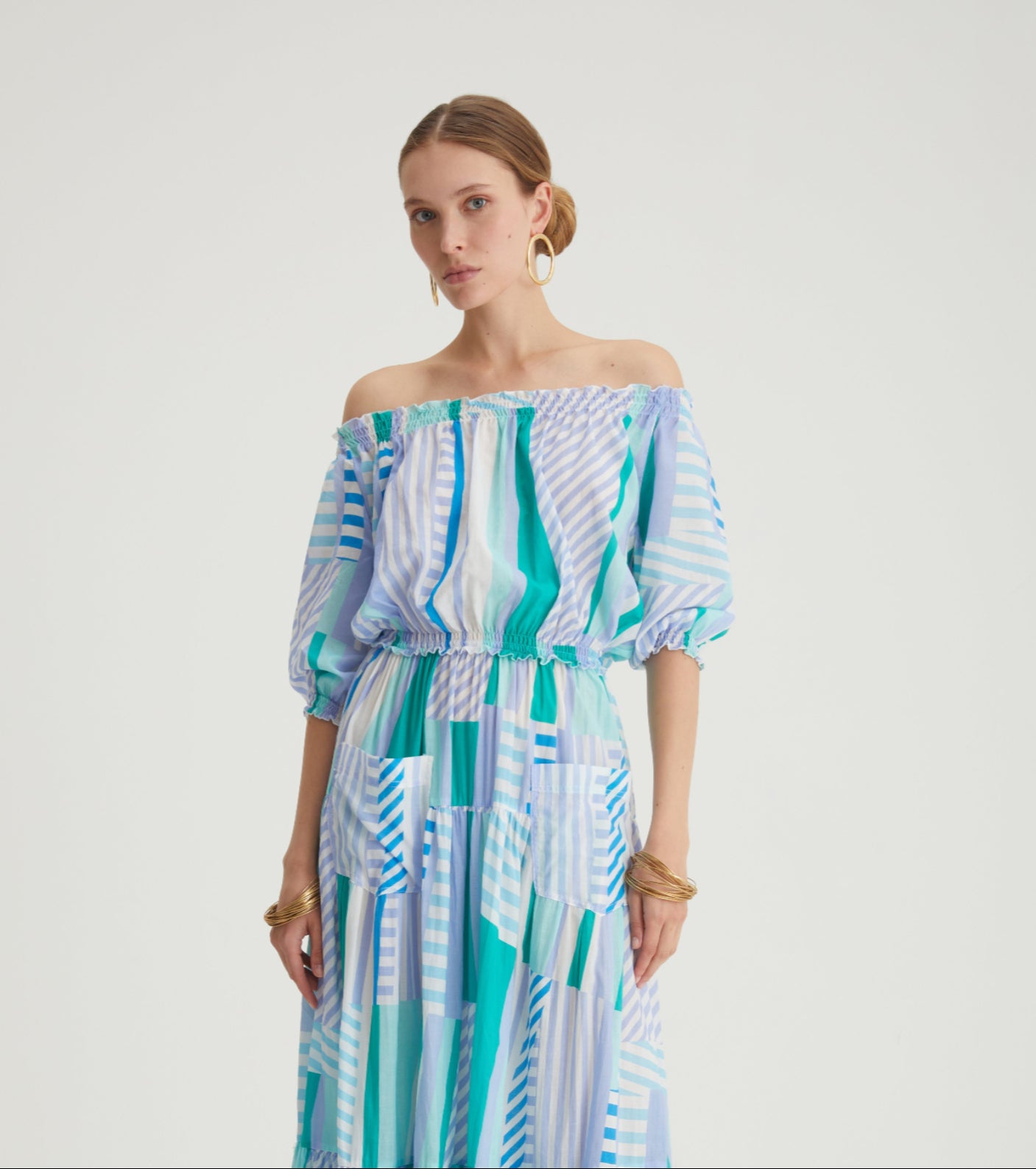 Abito lungo in cotone