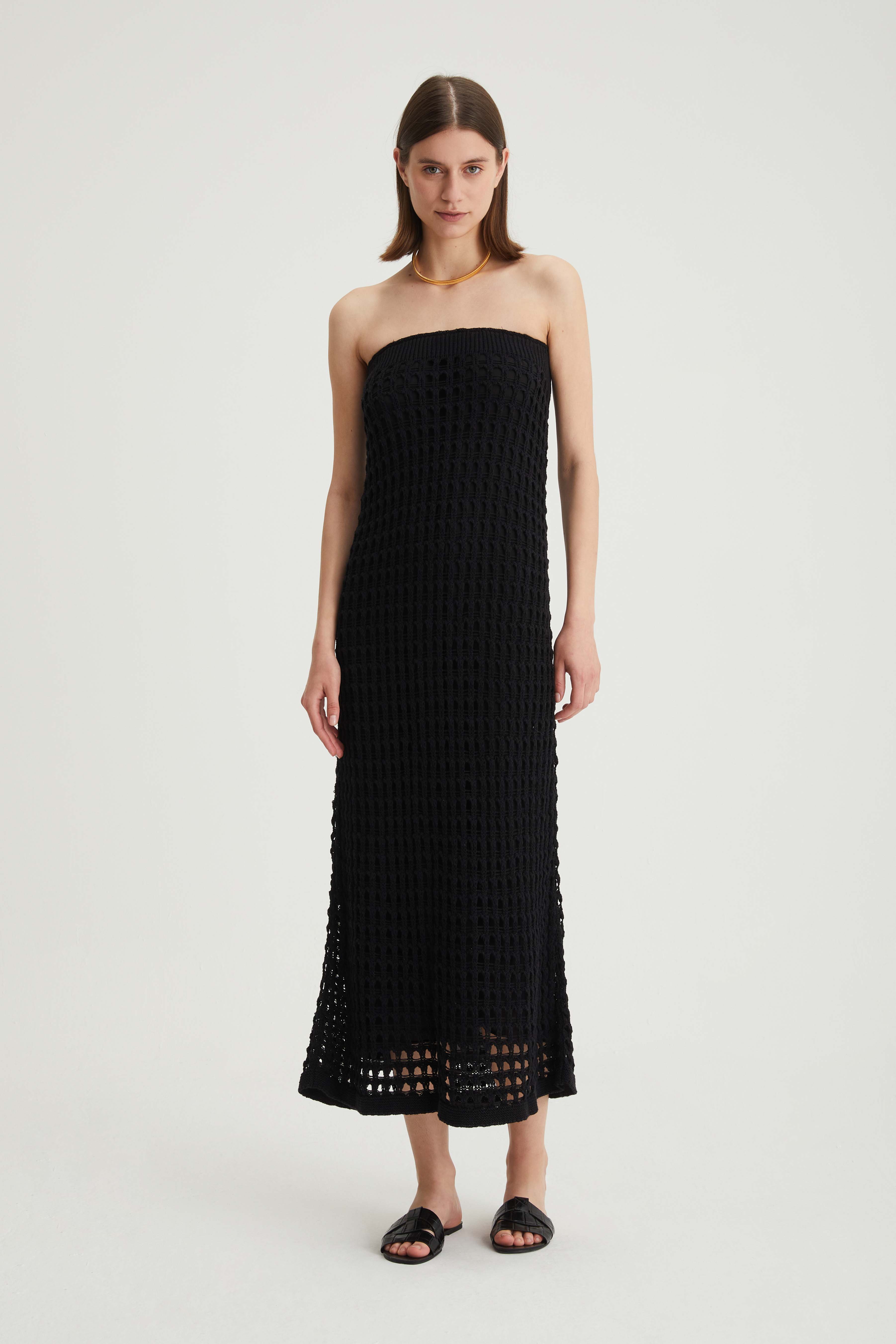 Long strapless dress
