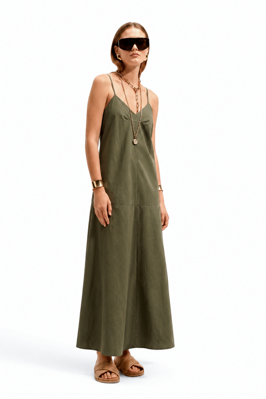 Abito Midi con Spalline Sottili