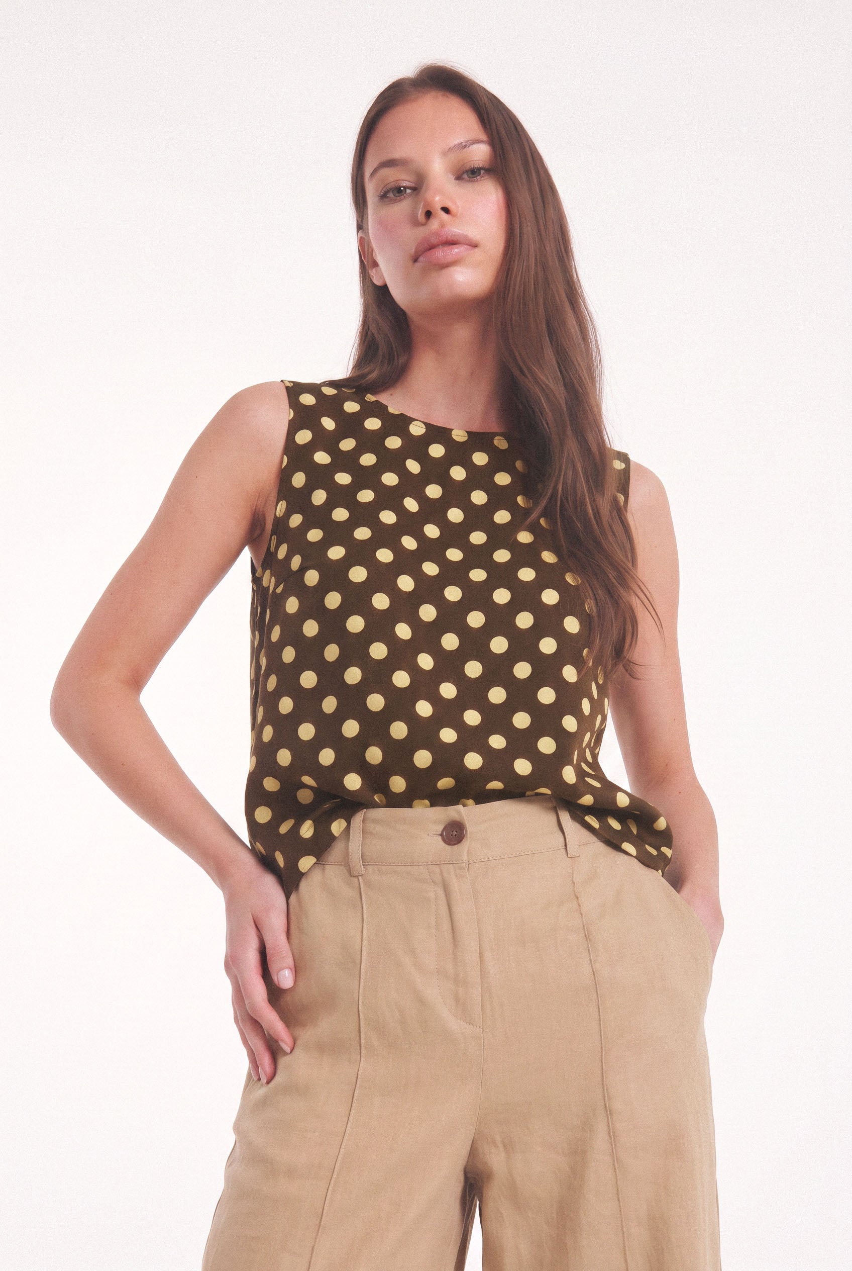 Top Girocollo in Cotone