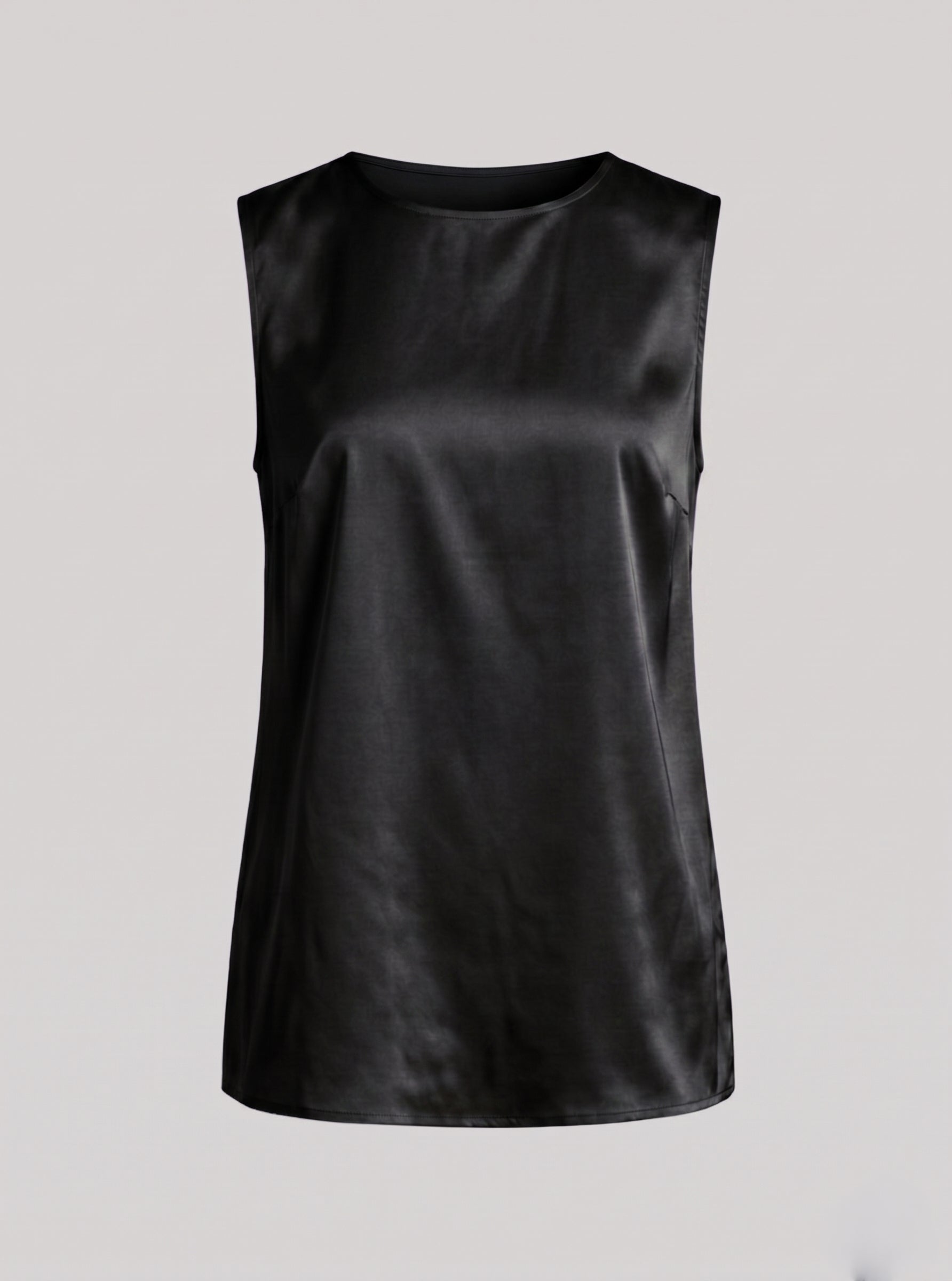 Top senza maniche con scollo rotondo