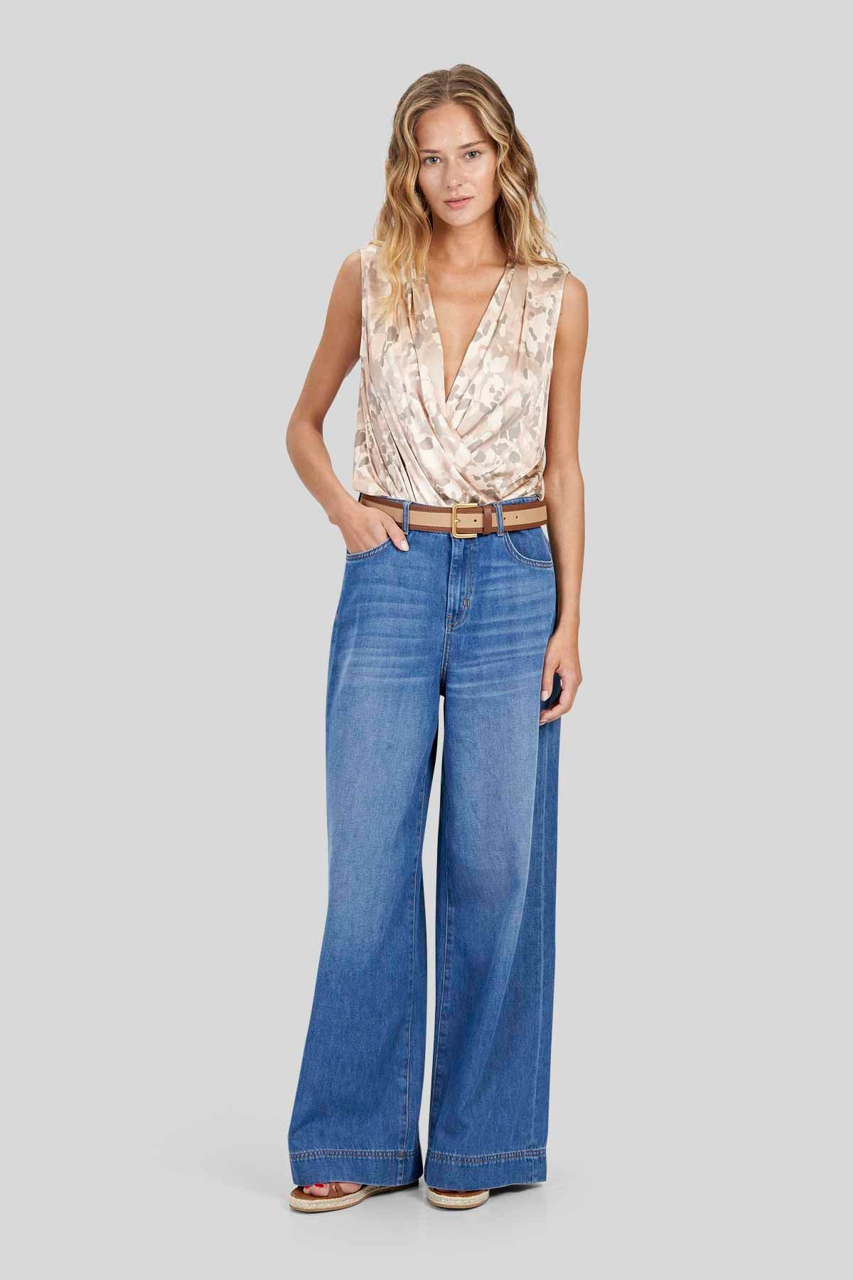 Top Body in Raso Stretch