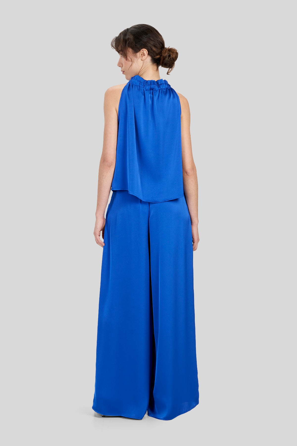Pantaloni in raso a palazzo
