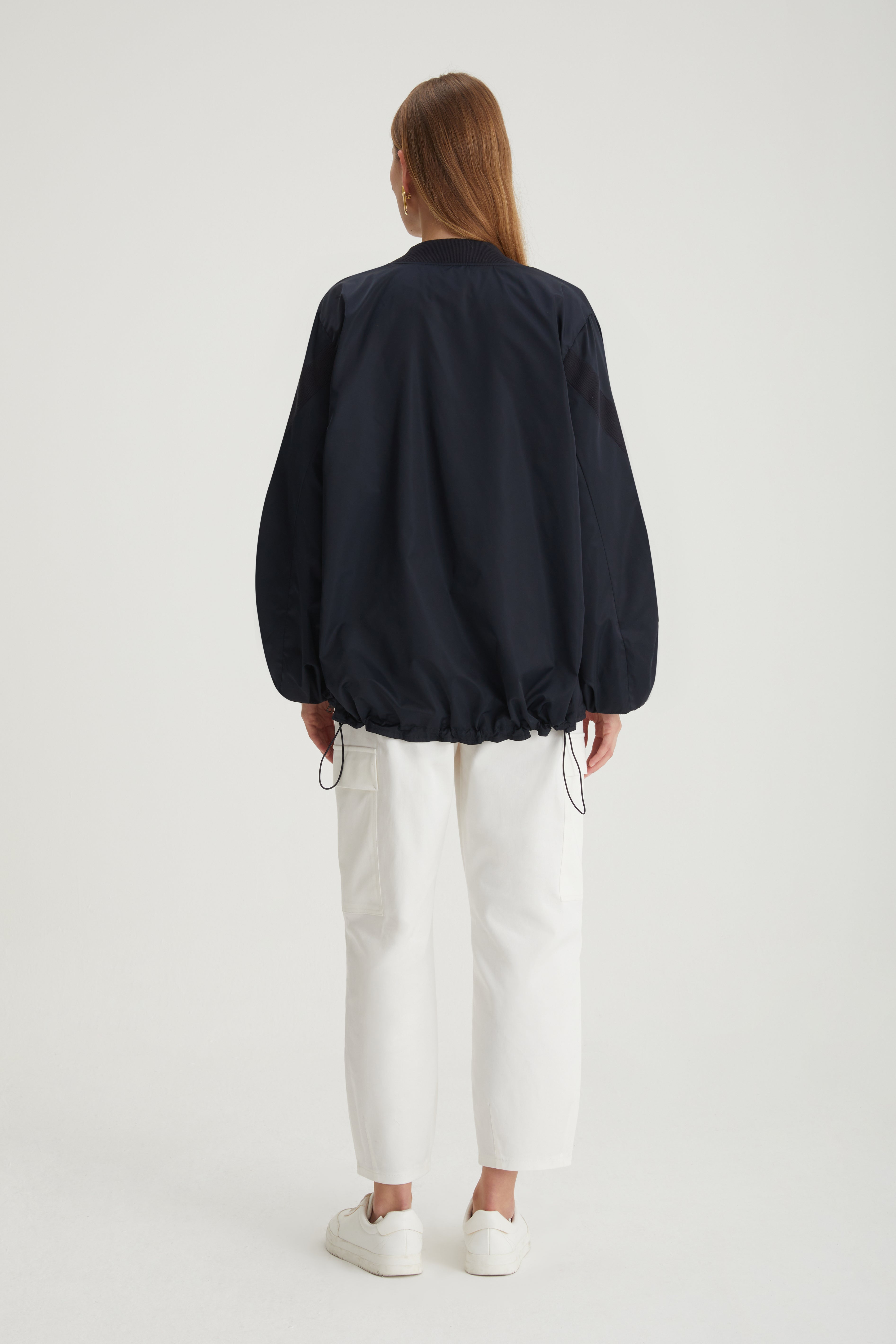 Bomber lungo in Raso