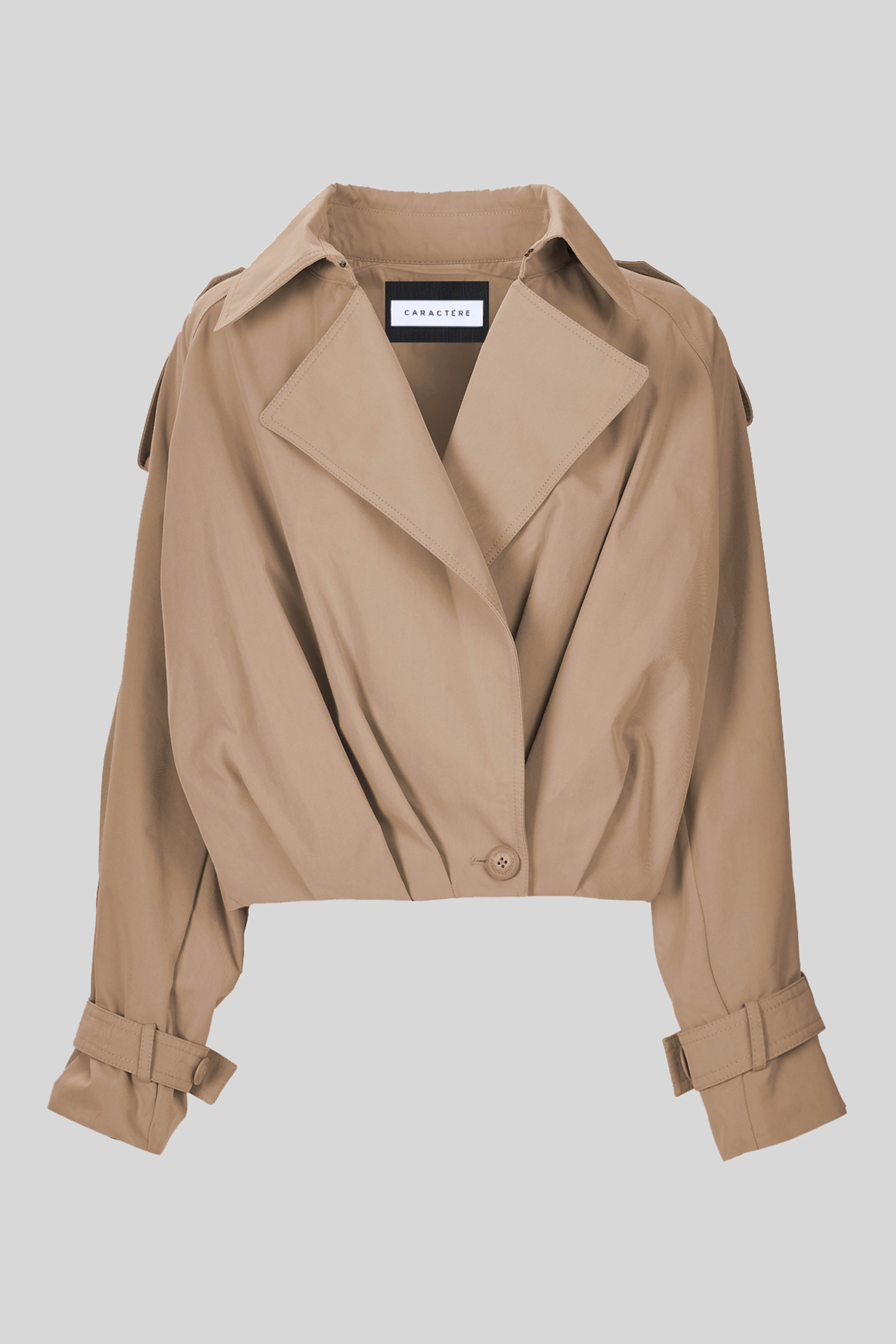 Short anti-drop trench coat
