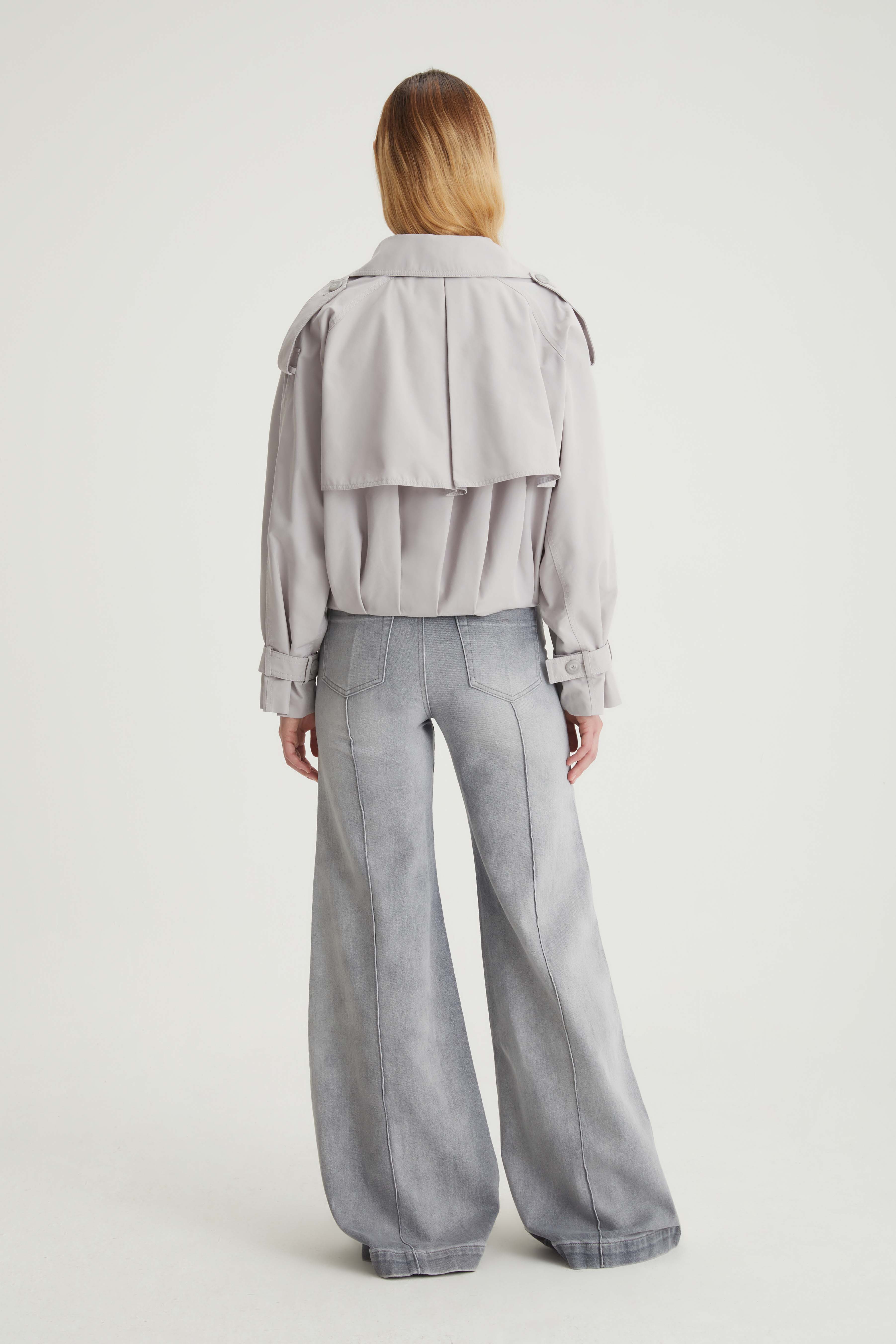 Short anti-drop trench coat
