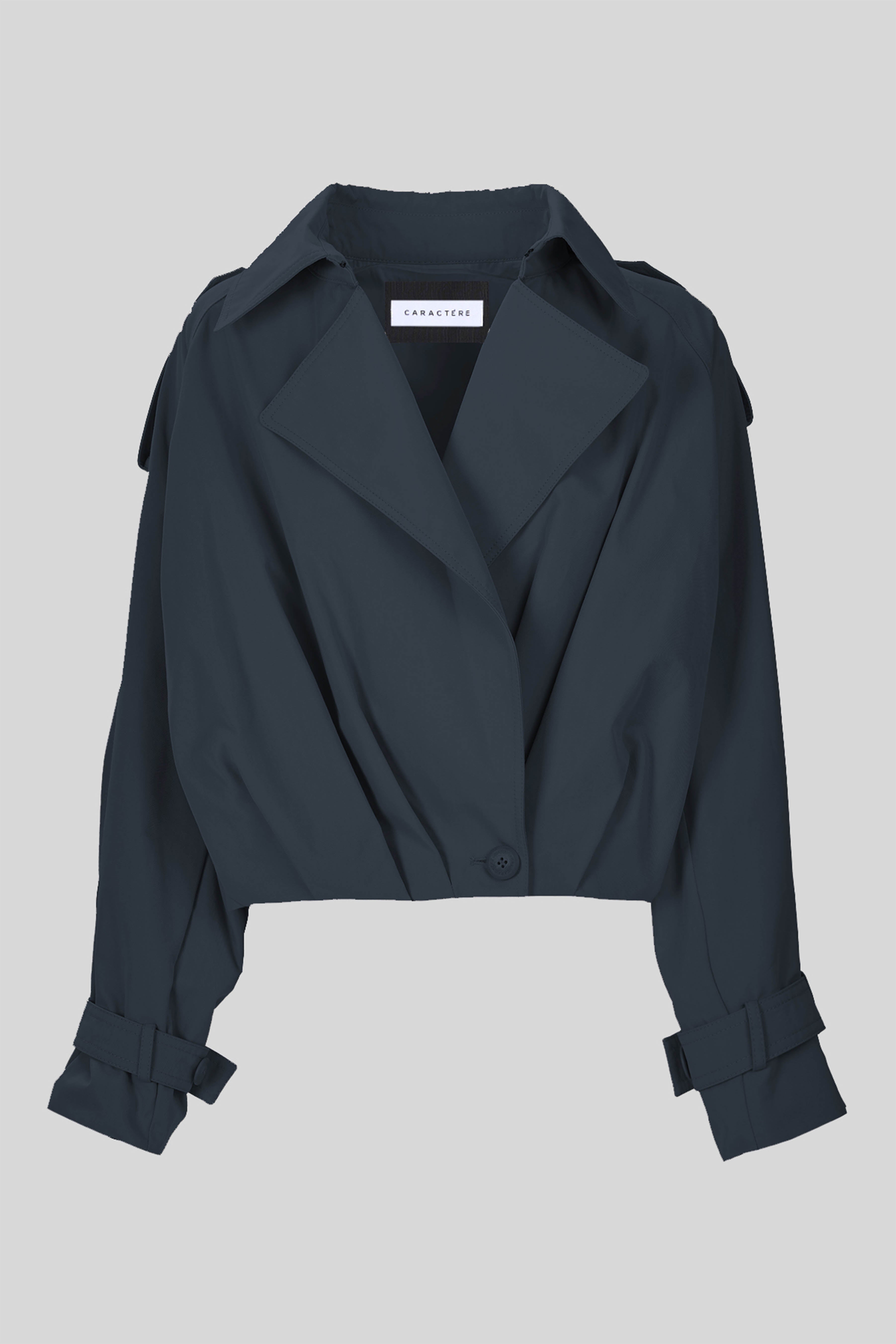 Short anti-drop trench coat