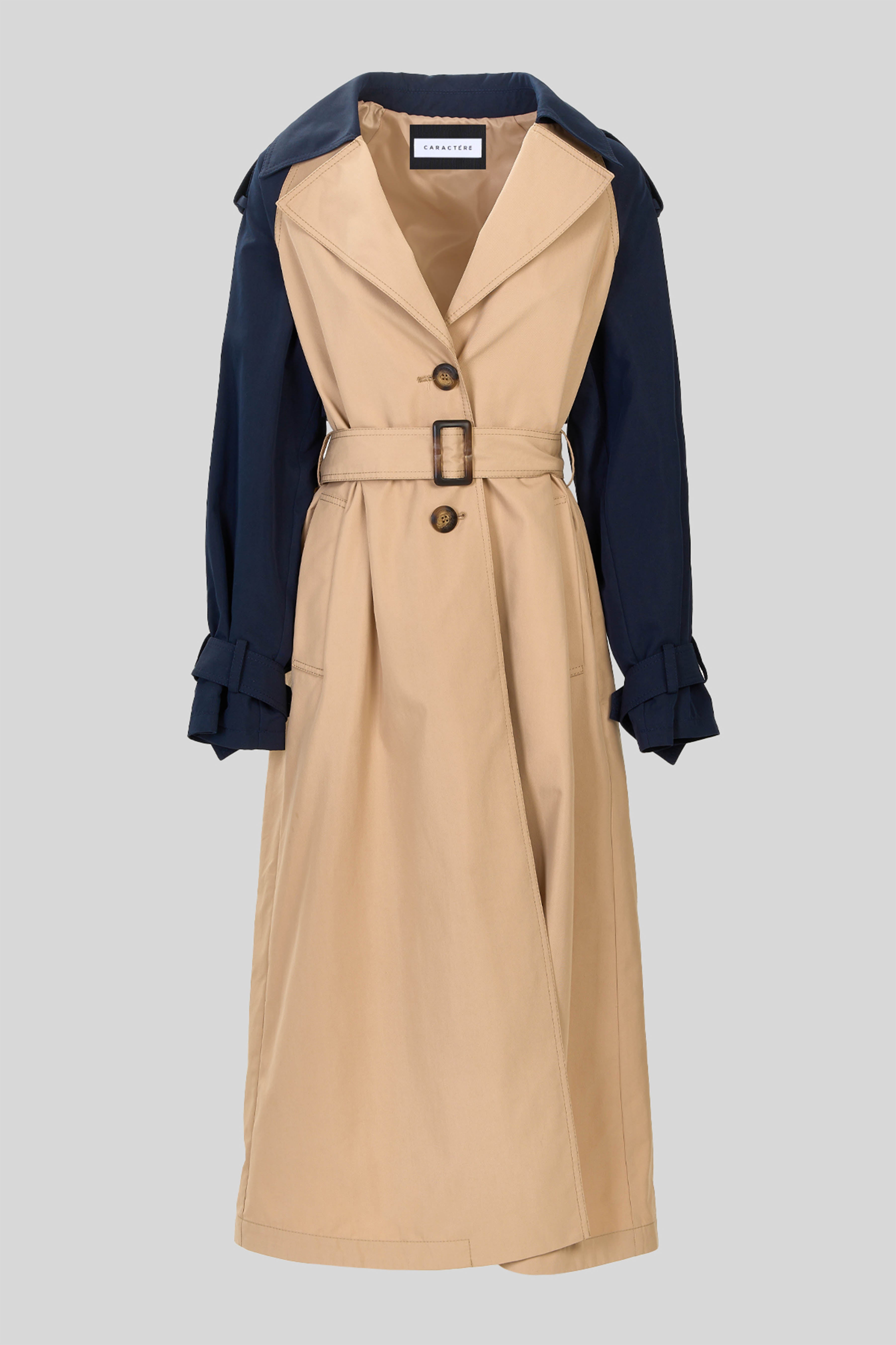 Trench lungo bicolore