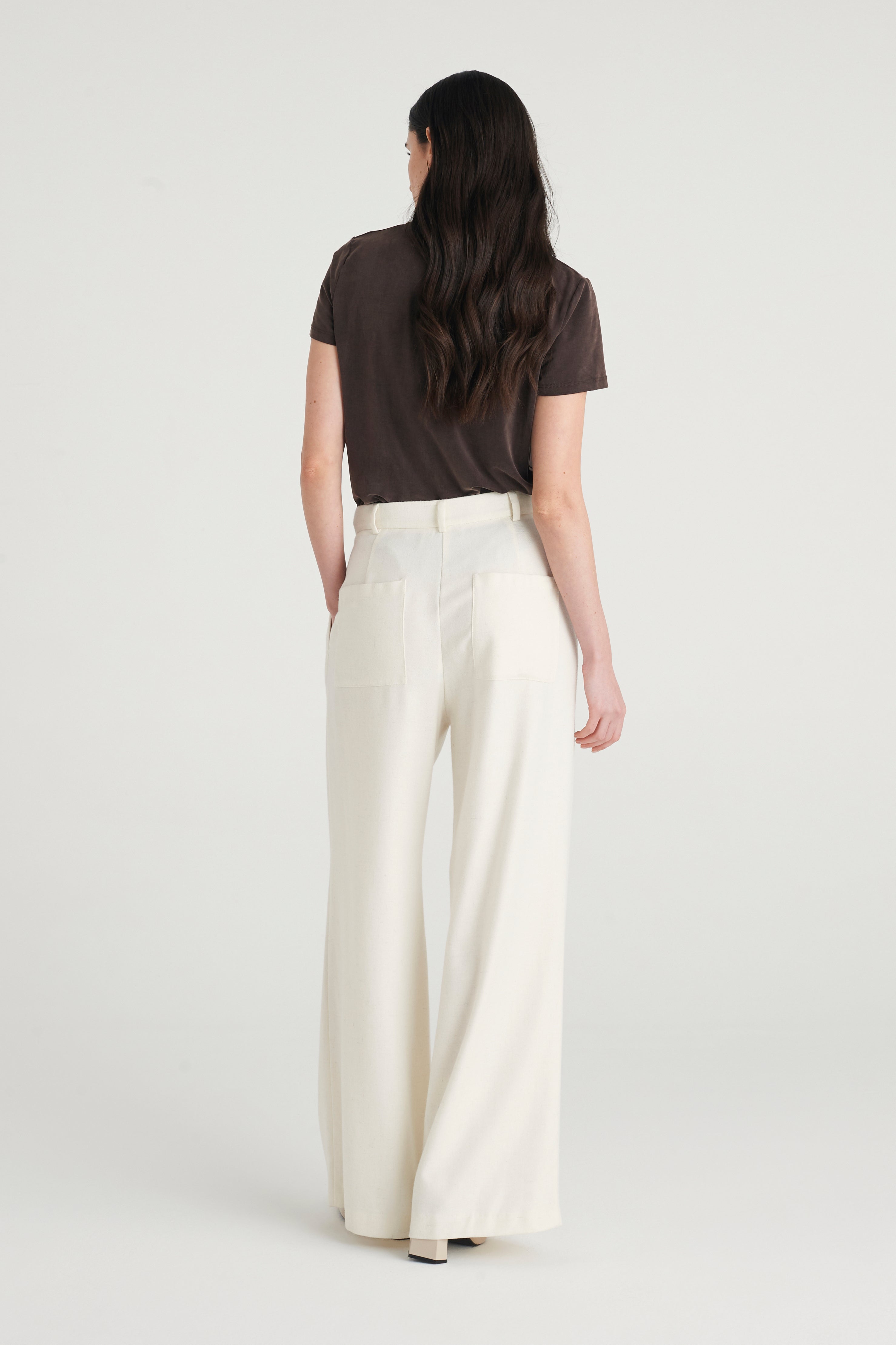 Pantalone ampio in flanella