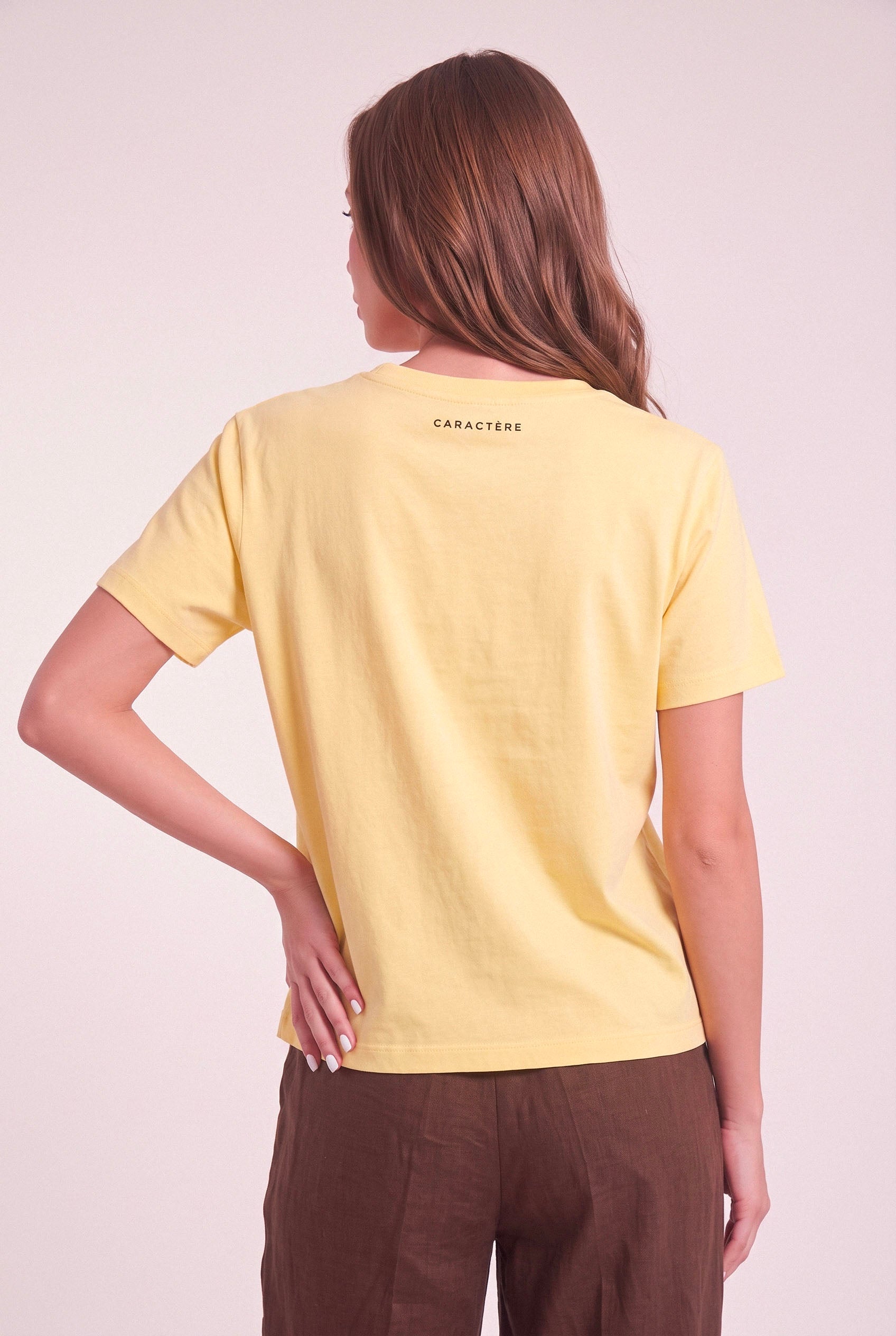 T-shirt dritta Girocollo in Jersey di Cotone