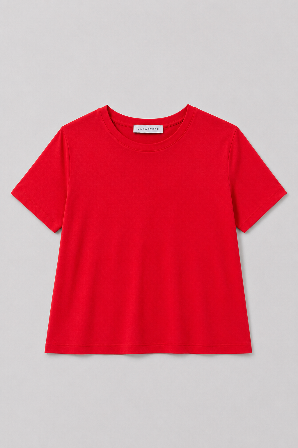 T-shirt dritta Girocollo in Jersey di Cotone
